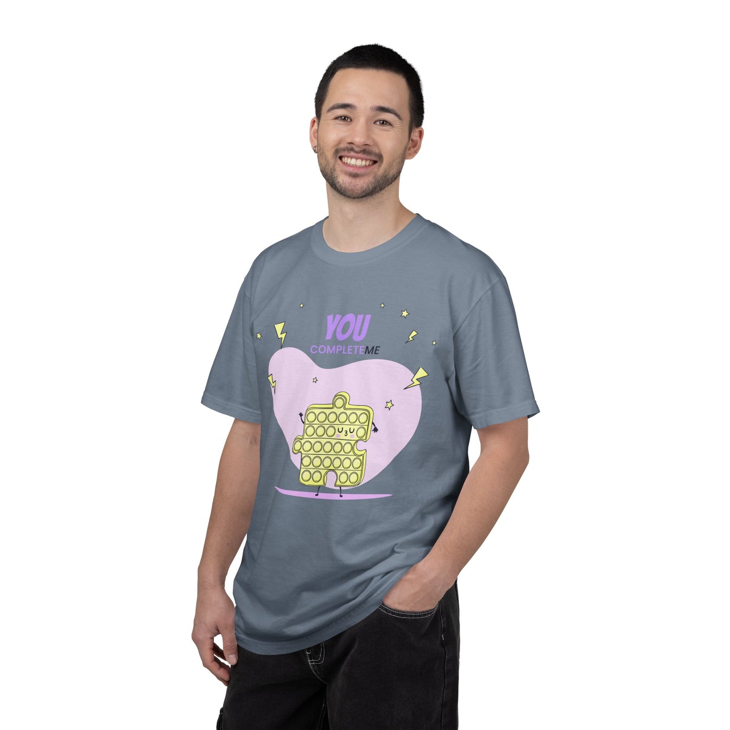 Pop It Puzzle T-Shirt — "You Complete Me" Cute Fidget Toy Graphic Tee
