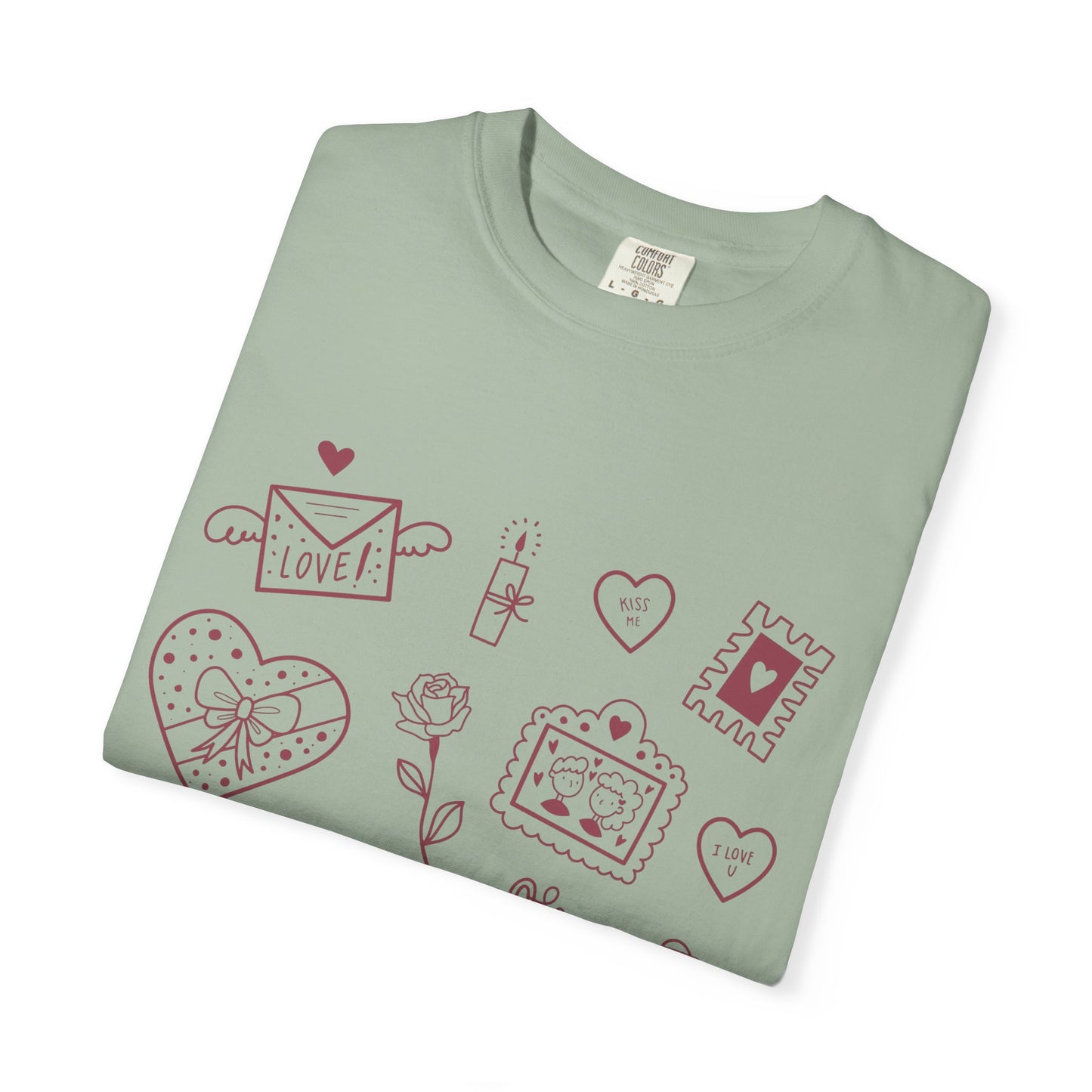 Valentine Doodle T-Shirt — Cute Love Icons Tee