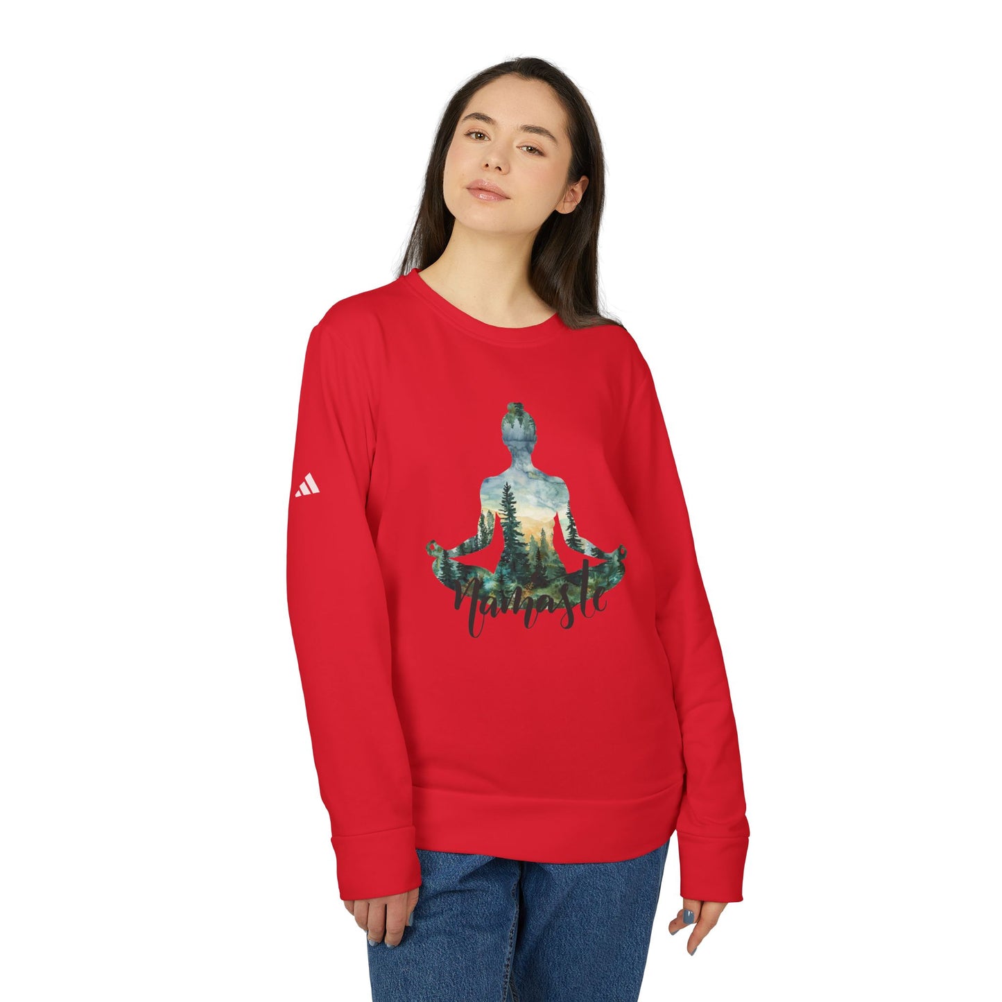 Meditation Forest Crewneck Sweatshirt — Namaste Yoga Graphic