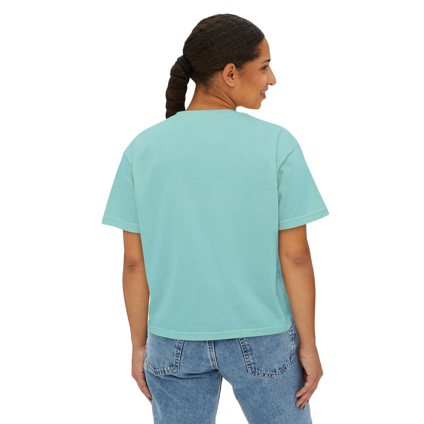Love Bear Vintage Car Boxy Tee — Cute Valentine's Women's Shirt