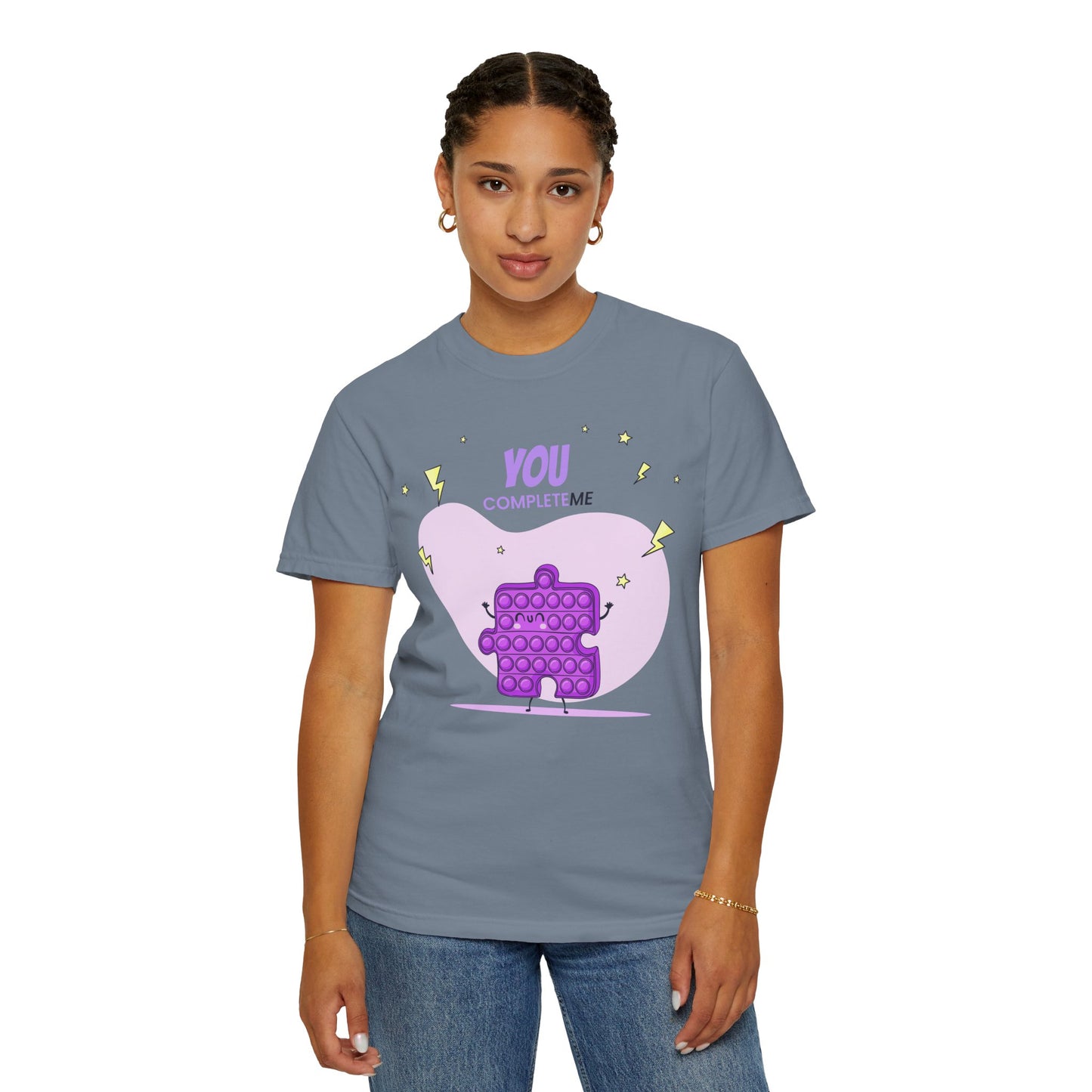 Pop It Heart T-Shirt – "You Complete Me" Cute Fidget Toy Graphic Tee