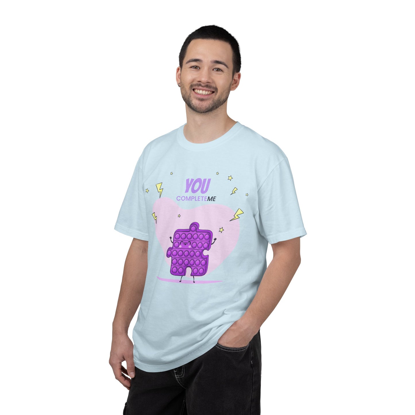 Pop It Heart T-Shirt – "You Complete Me" Cute Fidget Toy Graphic Tee