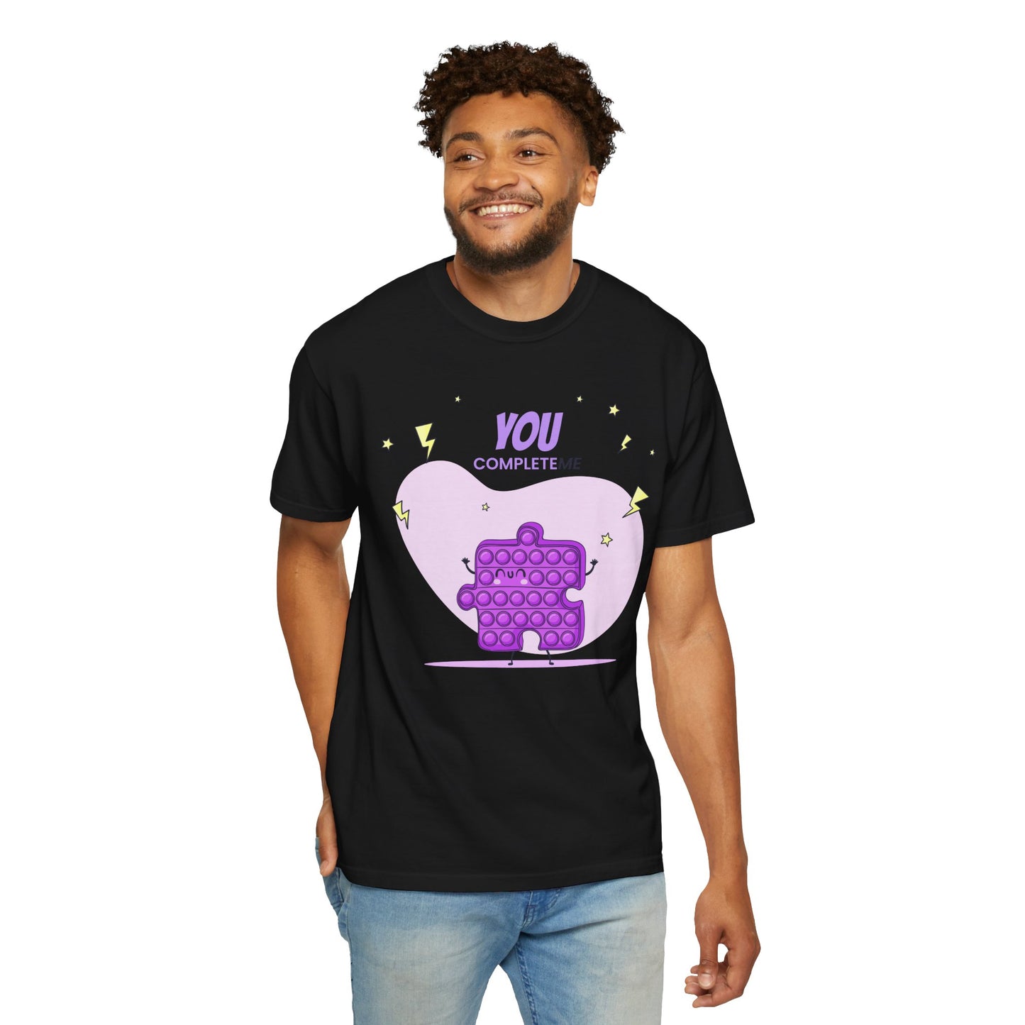 Pop It Heart T-Shirt – "You Complete Me" Cute Fidget Toy Graphic Tee