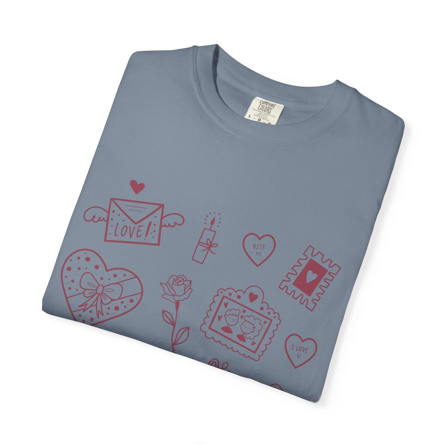 Valentine Doodle T-Shirt — Cute Love Icons Tee