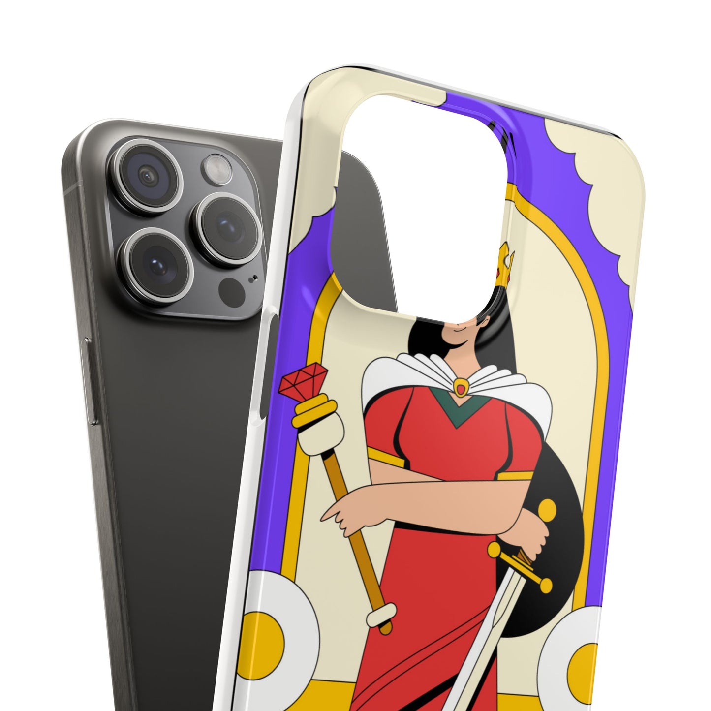 Tarot Empress Slim Phone Case — The Empress Card Design, Feminine Protective Phone Cover