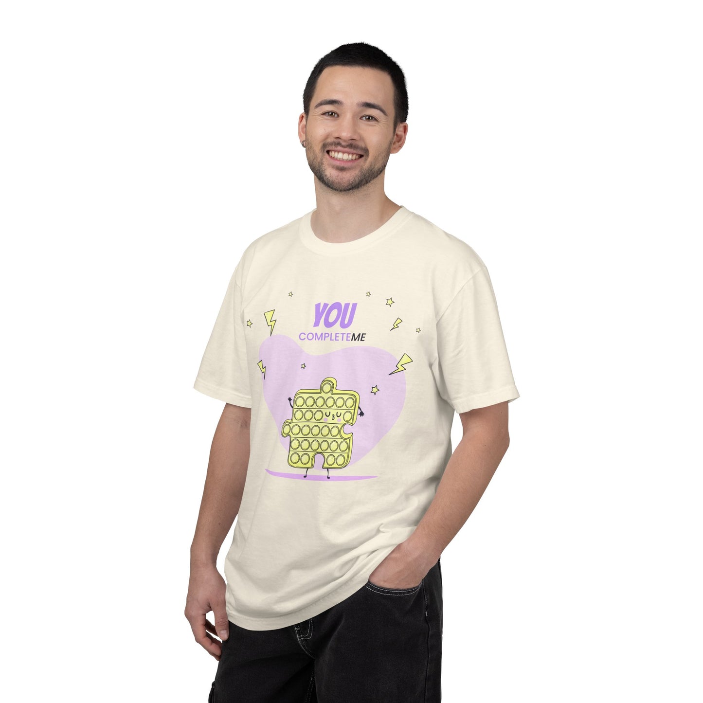 Pop It Puzzle T-Shirt — "You Complete Me" Cute Fidget Toy Graphic Tee