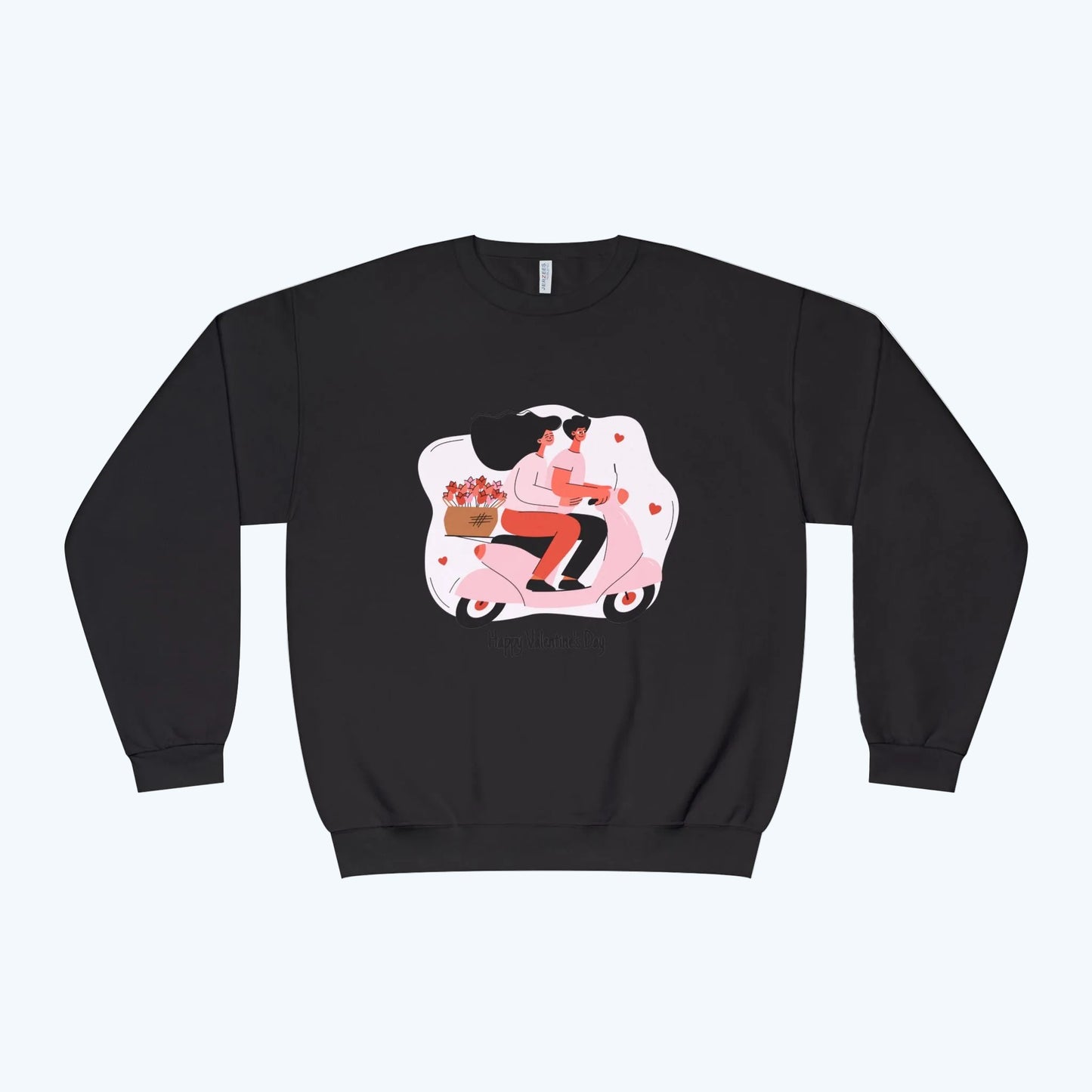 Valentine’s Day Couple Scooter Crewneck Sweatshirt