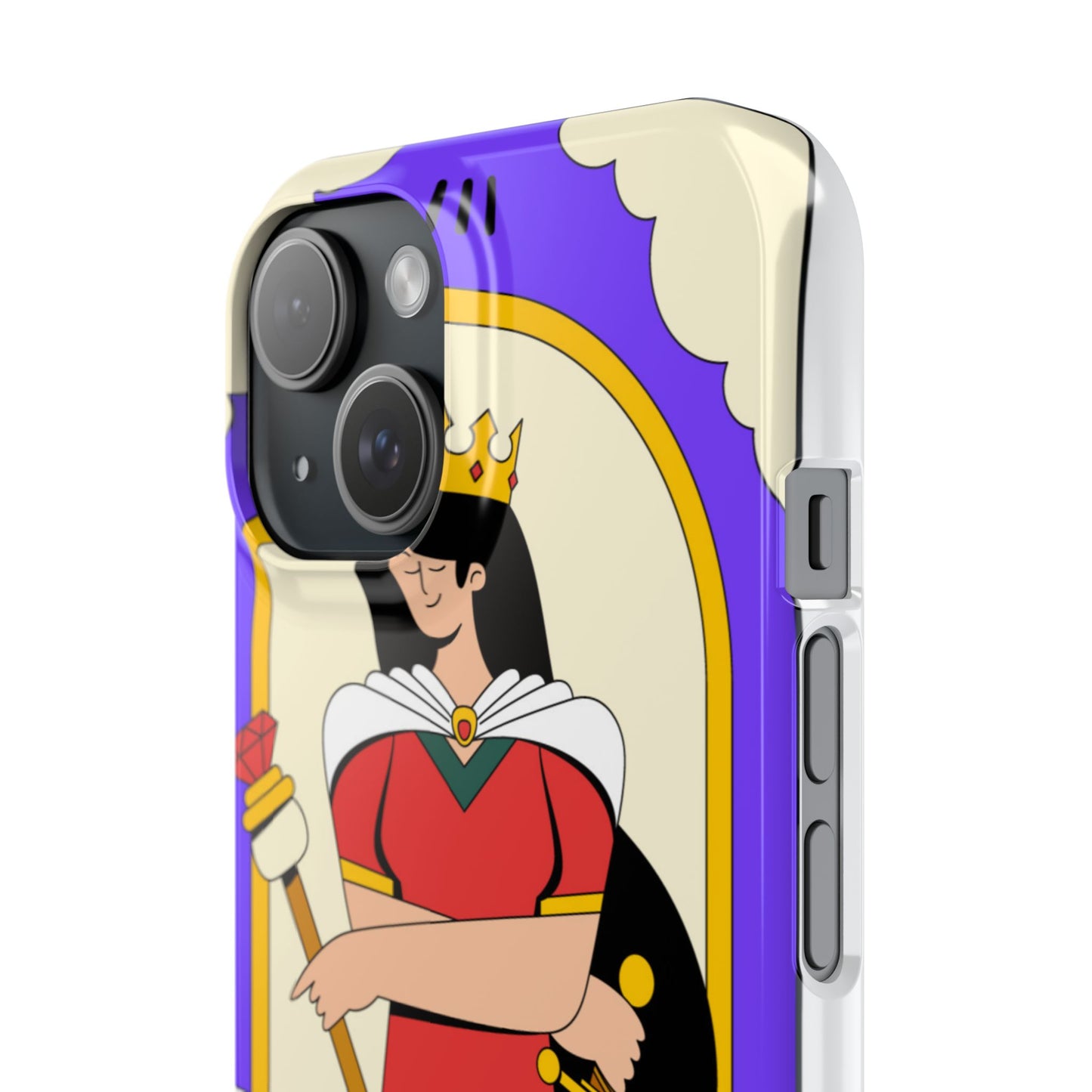 Tarot Empress Slim Phone Case — The Empress Card Design, Feminine Protective Phone Cover