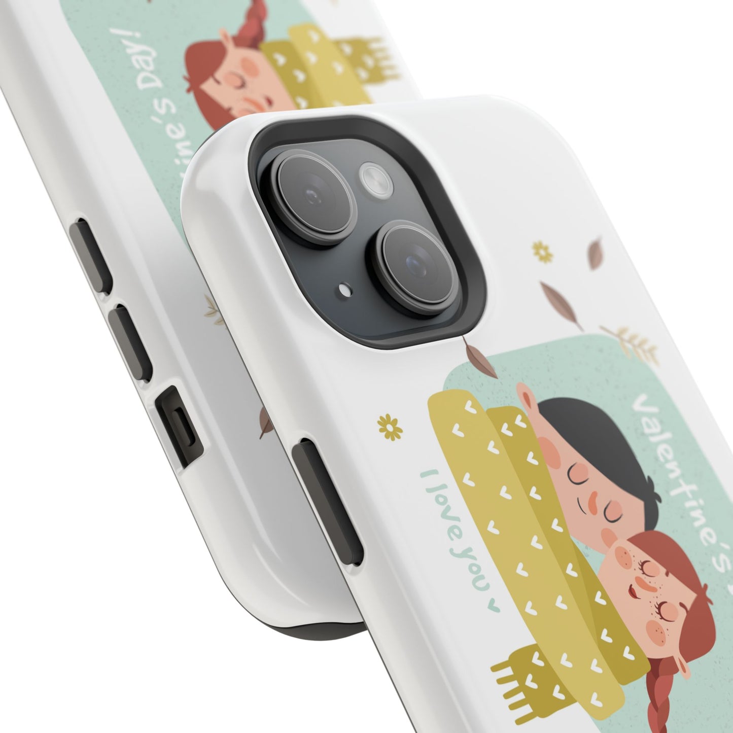 Valentine's Day Cute Couple Phone Case — Magnetic Impact-Resistant