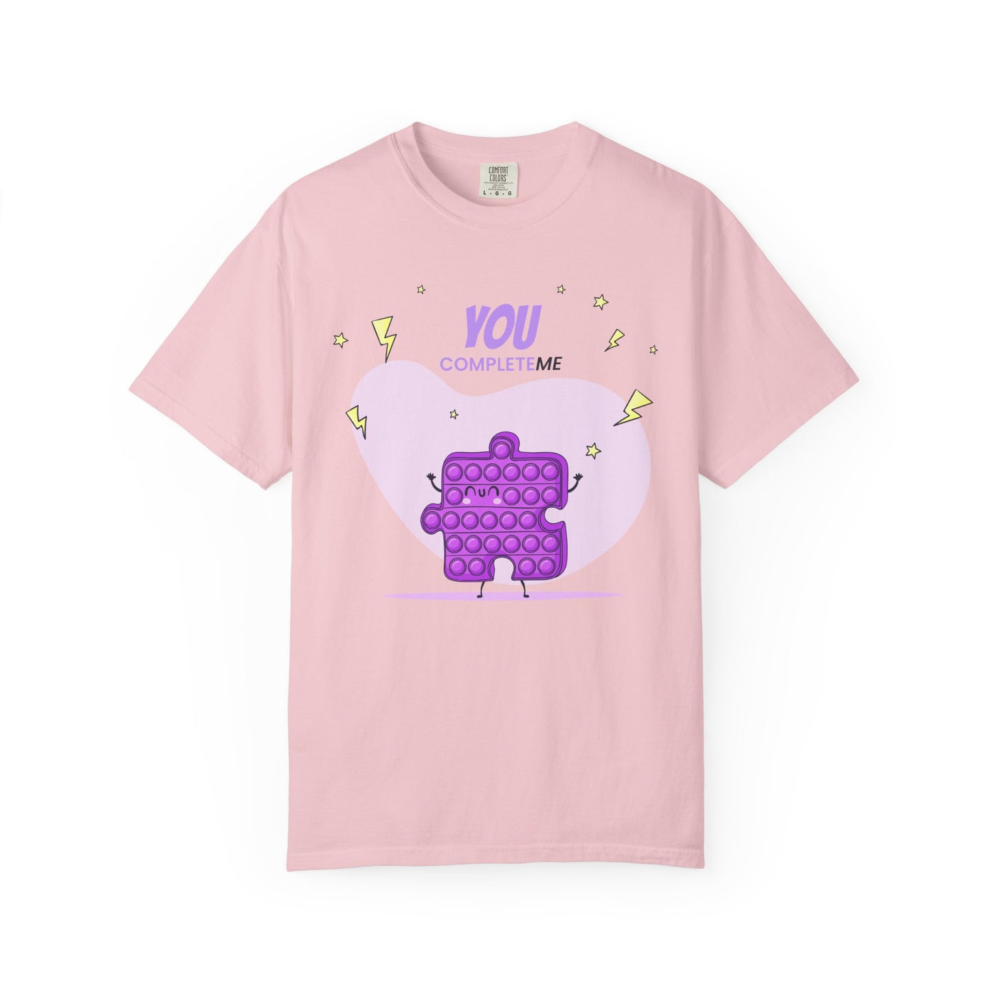 Pop It Heart T-Shirt – "You Complete Me" Cute Fidget Toy Graphic Tee