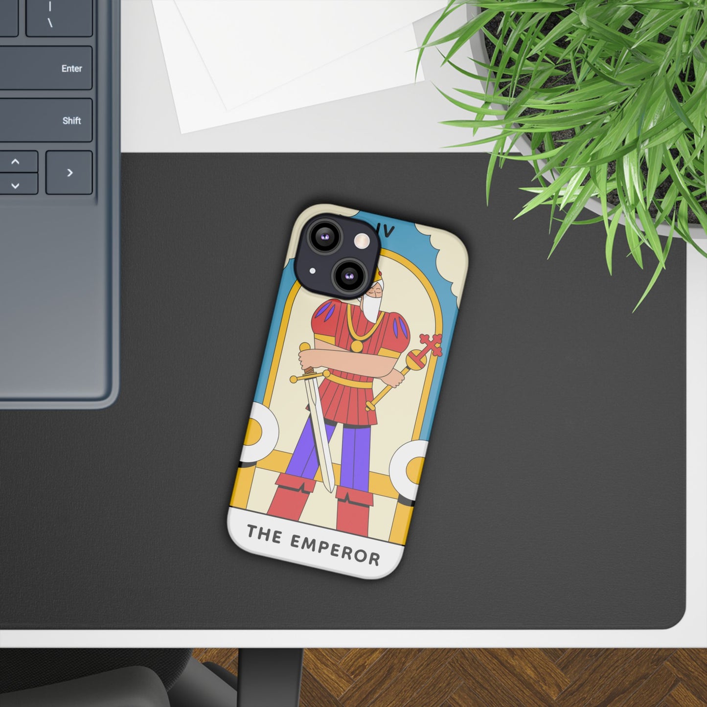 The Emperor Tarot Slim Case — Illustrated Tarot Phone Case
