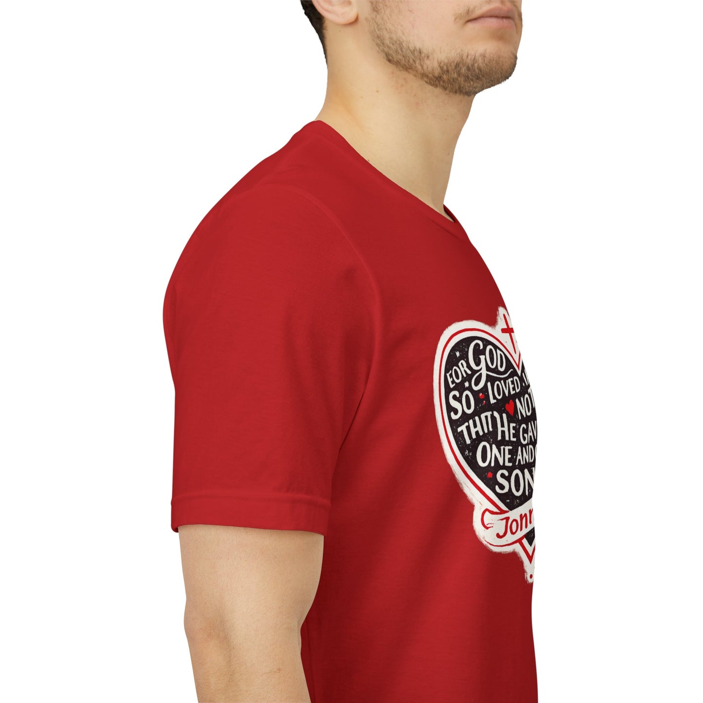Christian Heart T-Shirt — John 3:16 Bible Verse Tee