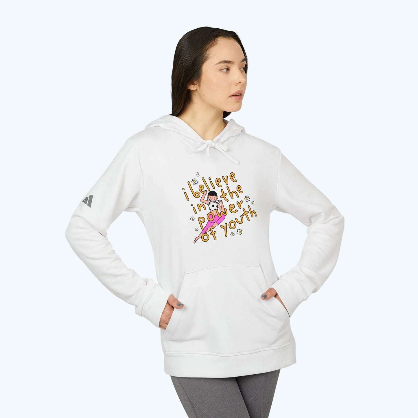 Hoodie — "I Believe in the Power of Youth" Retro Skate Graphic
