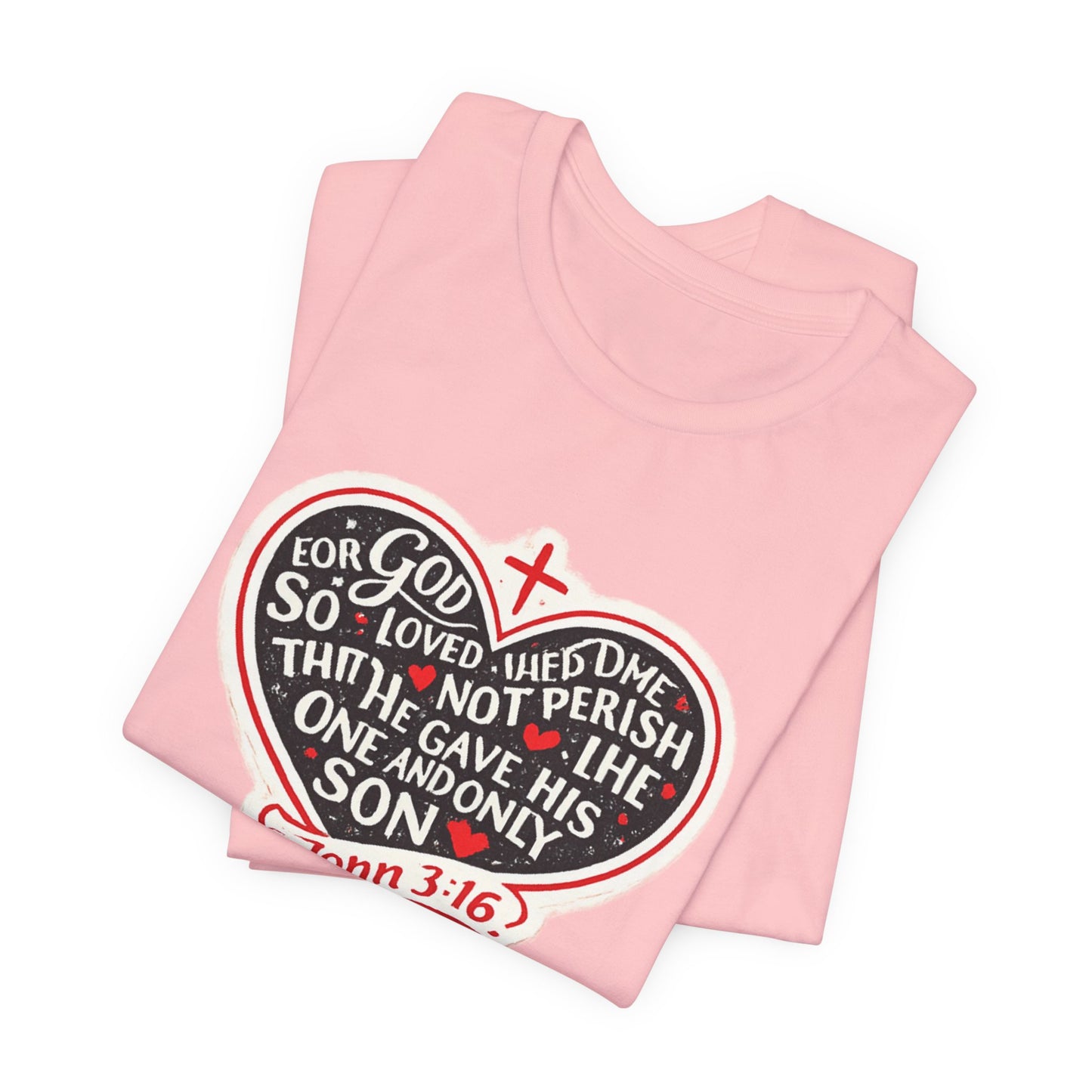 Christian Heart T-Shirt — John 3:16 Bible Verse Tee