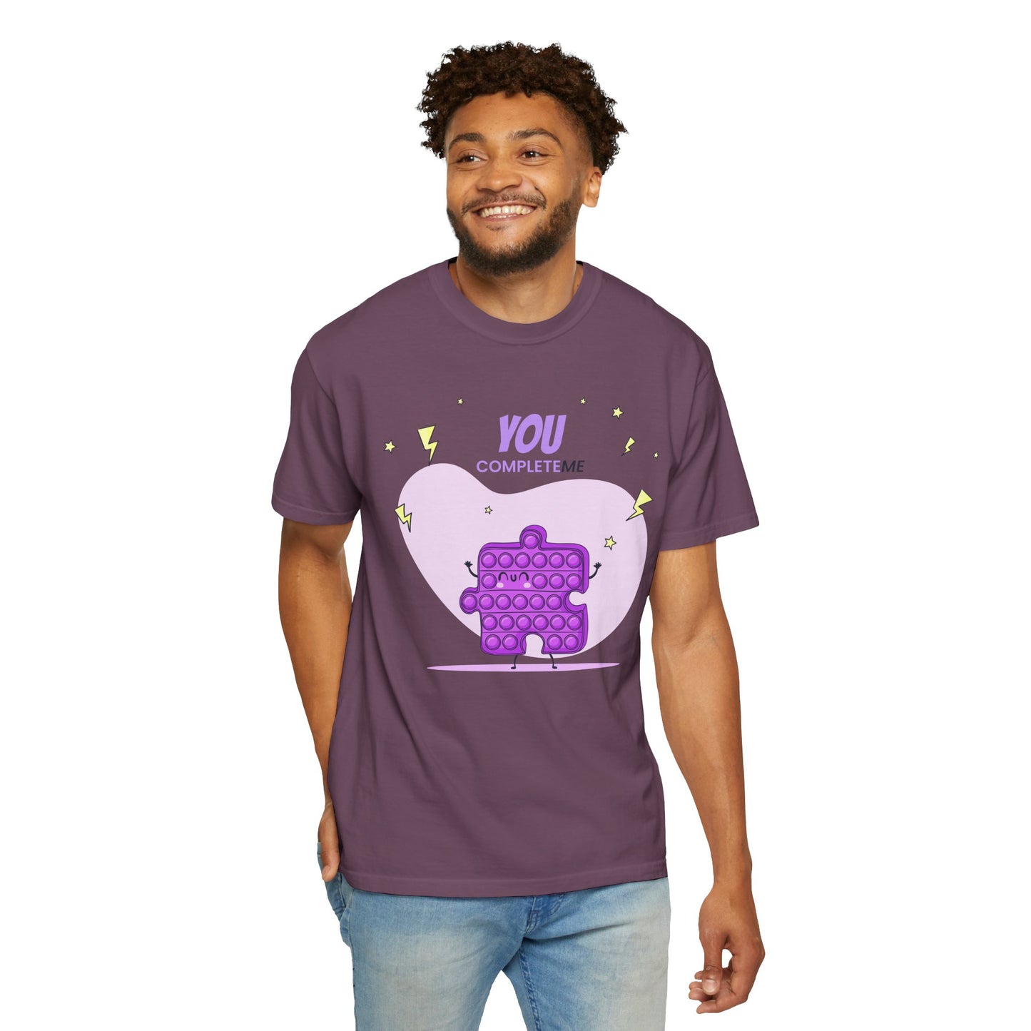 Pop It Heart T-Shirt – "You Complete Me" Cute Fidget Toy Graphic Tee