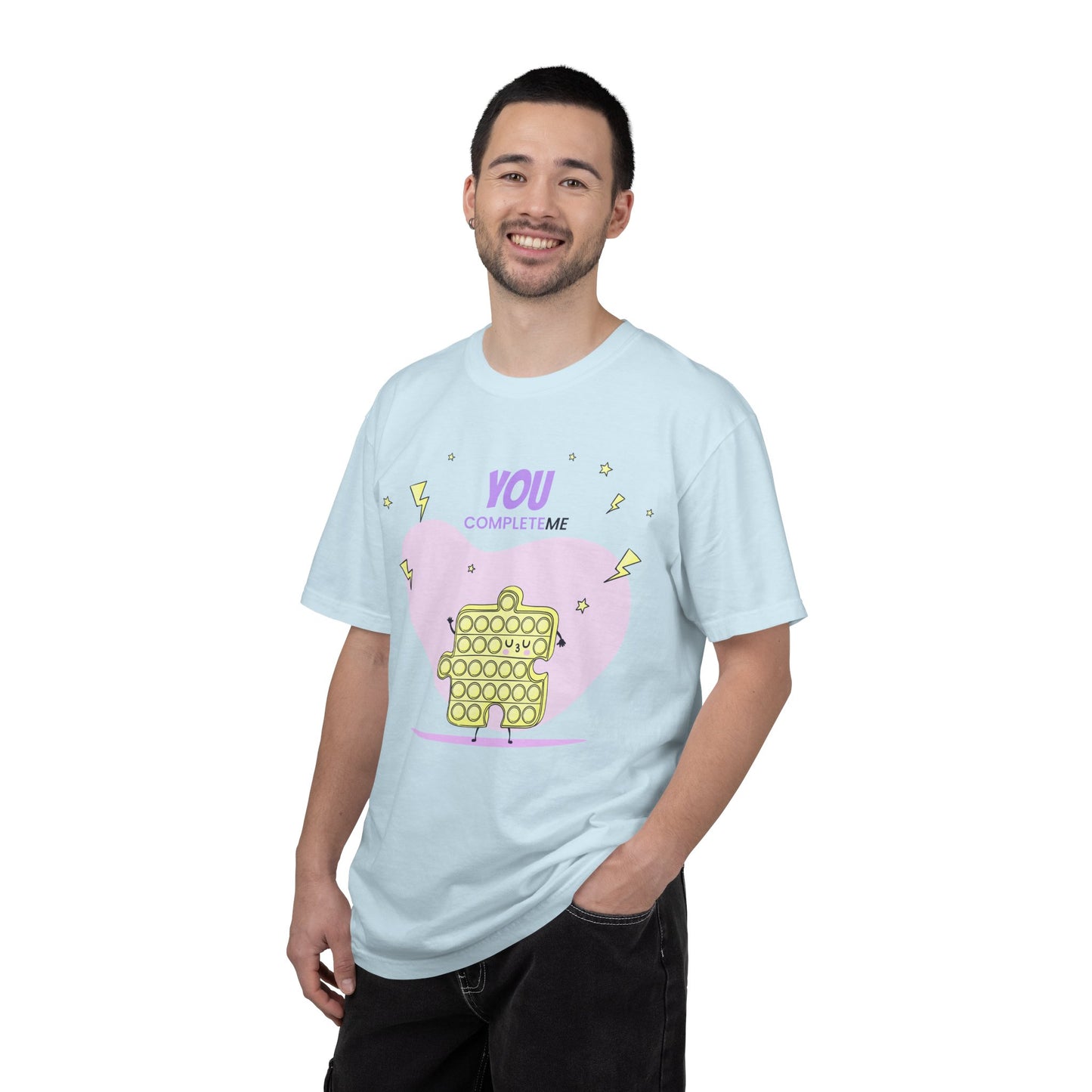 Pop It Puzzle T-Shirt — "You Complete Me" Cute Fidget Toy Graphic Tee