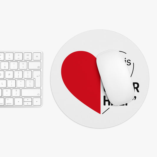 Mouse Pad — "He Is My Other Half" Heart Couple Desk Mat