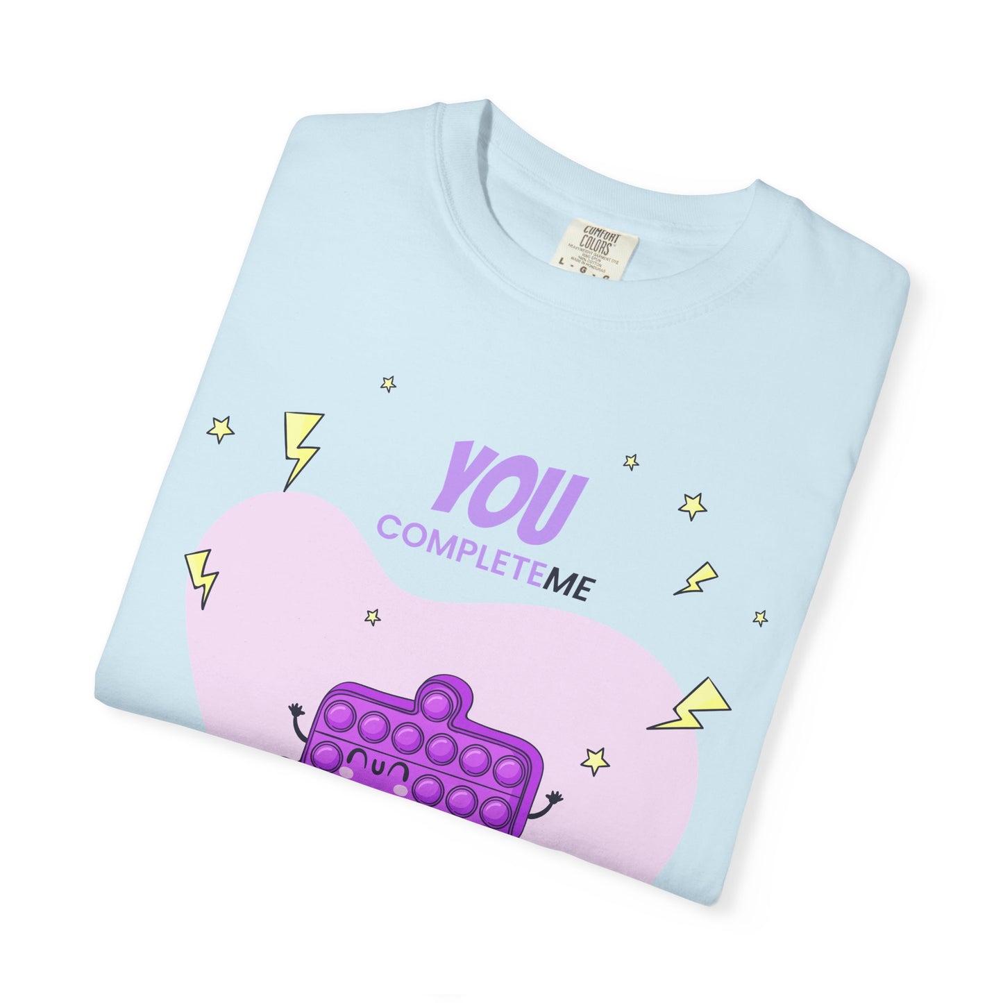 Pop It Heart T-Shirt – "You Complete Me" Cute Fidget Toy Graphic Tee