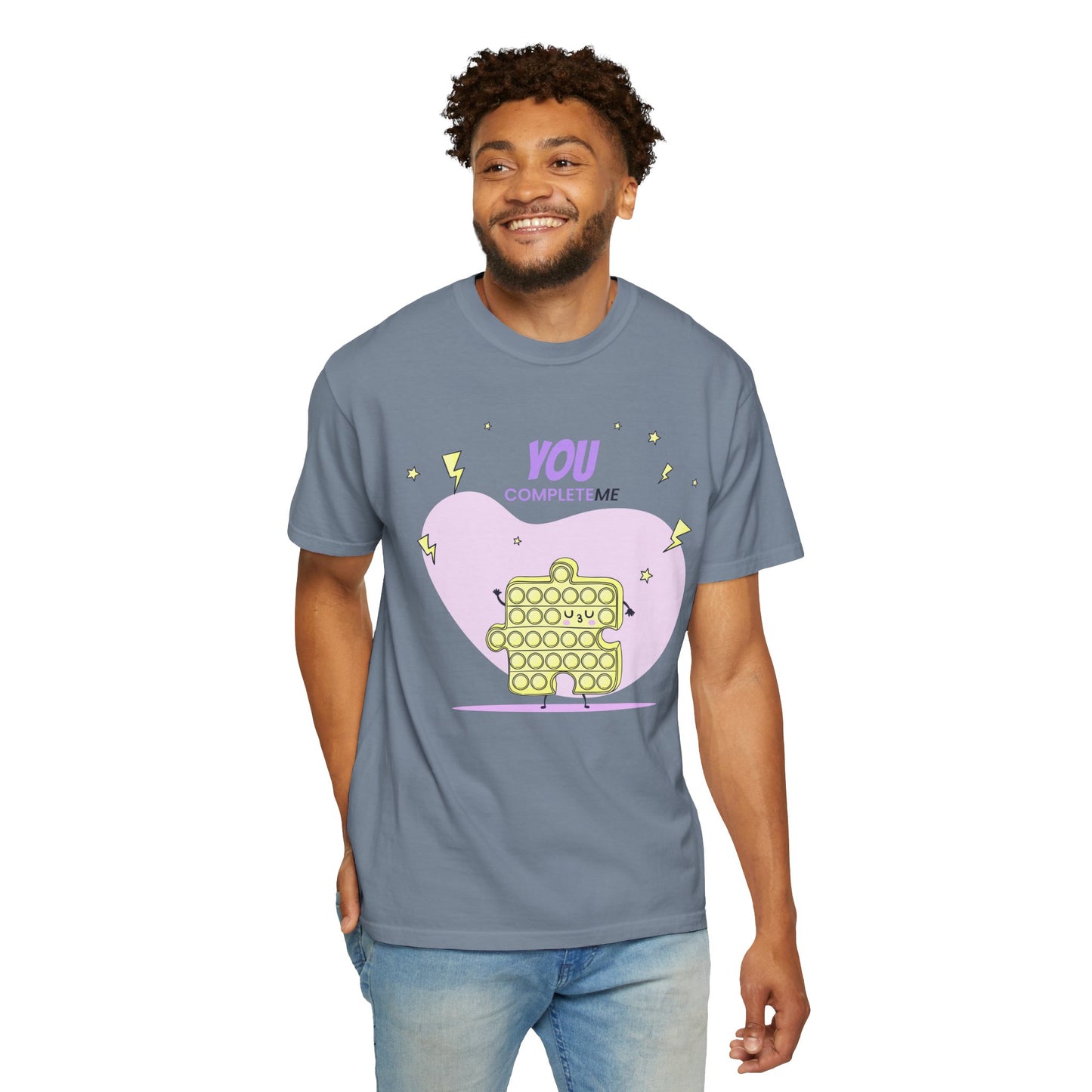 Pop It Puzzle T-Shirt — "You Complete Me" Cute Fidget Toy Graphic Tee