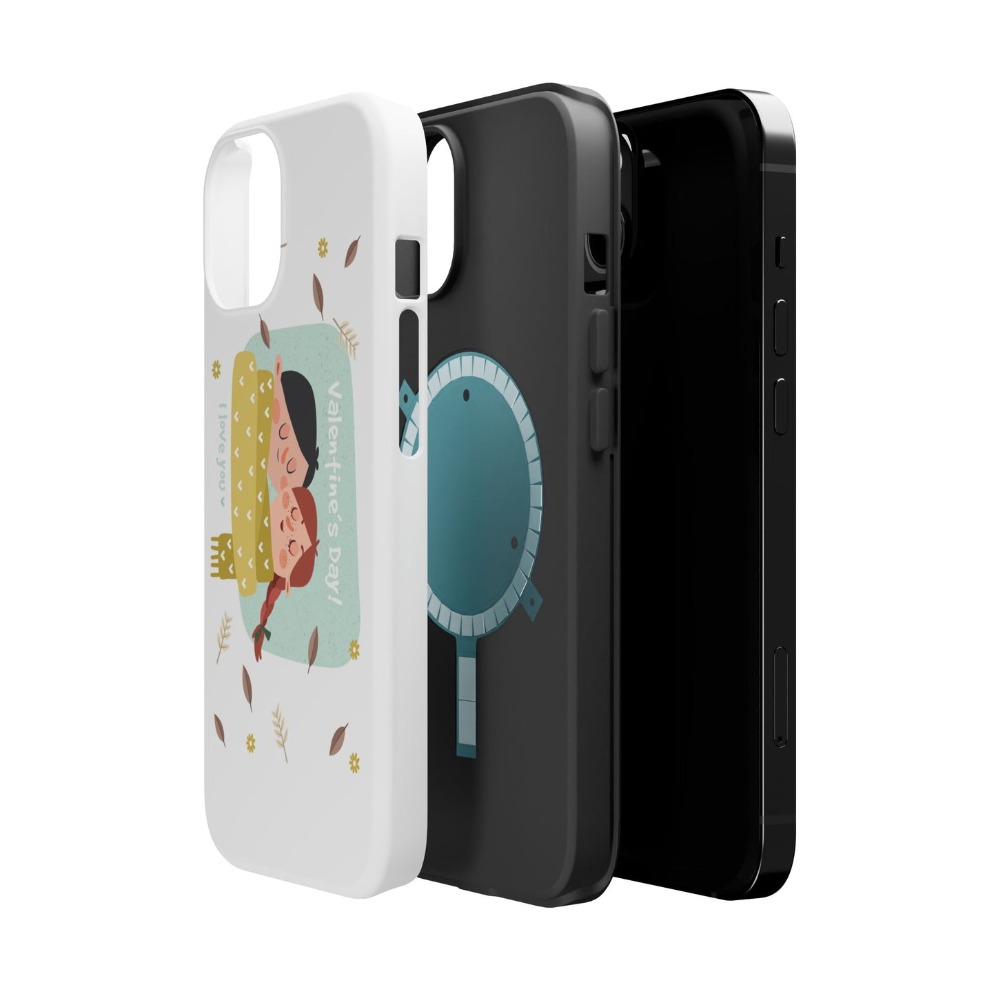 Valentine's Day Cute Couple Phone Case — Magnetic Impact-Resistant