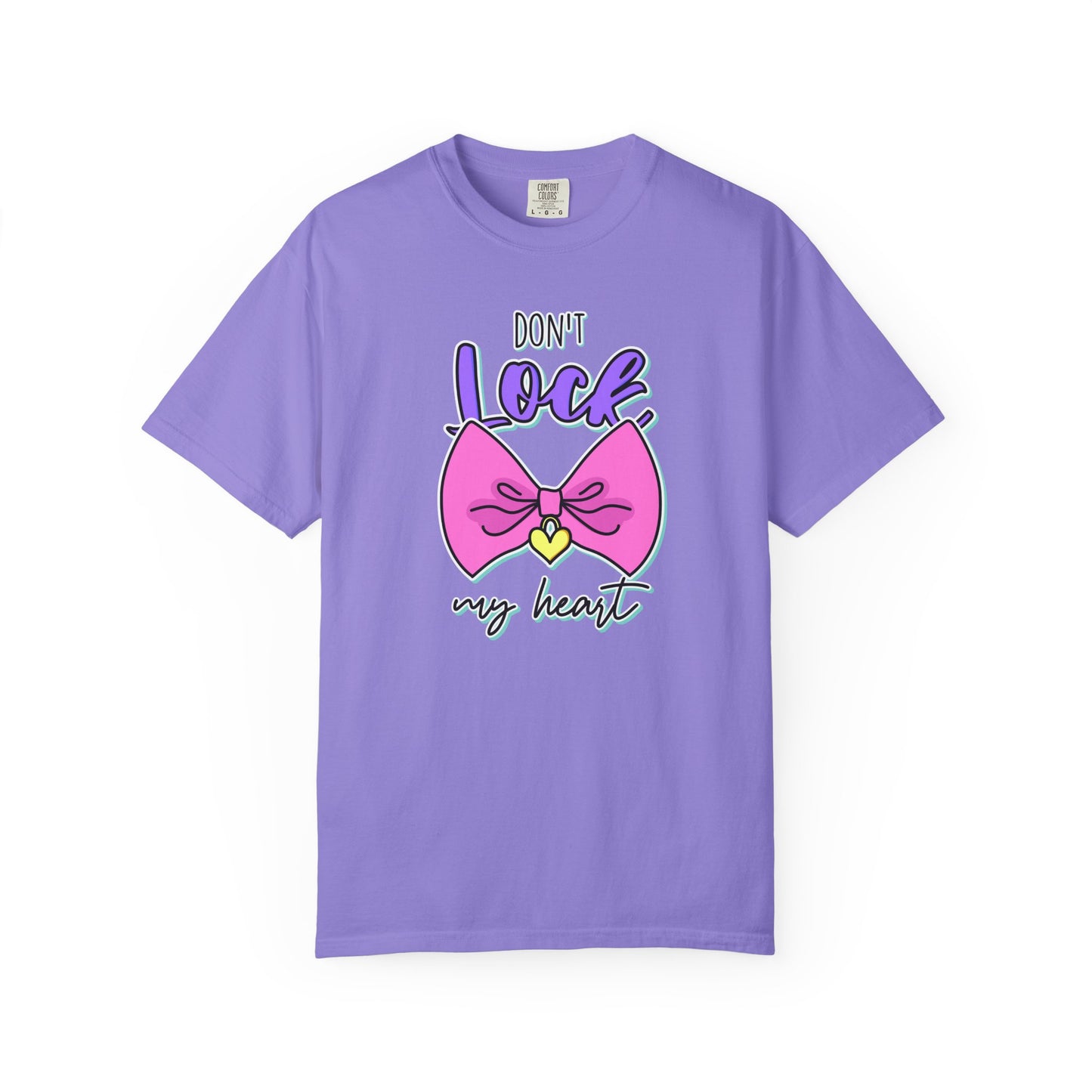 Don't Lock My Heart T-Shirt — Cute Pink Bow Graphic Tee