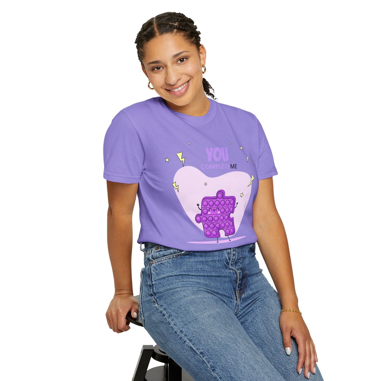 Pop It Heart T-Shirt – "You Complete Me" Cute Fidget Toy Graphic Tee