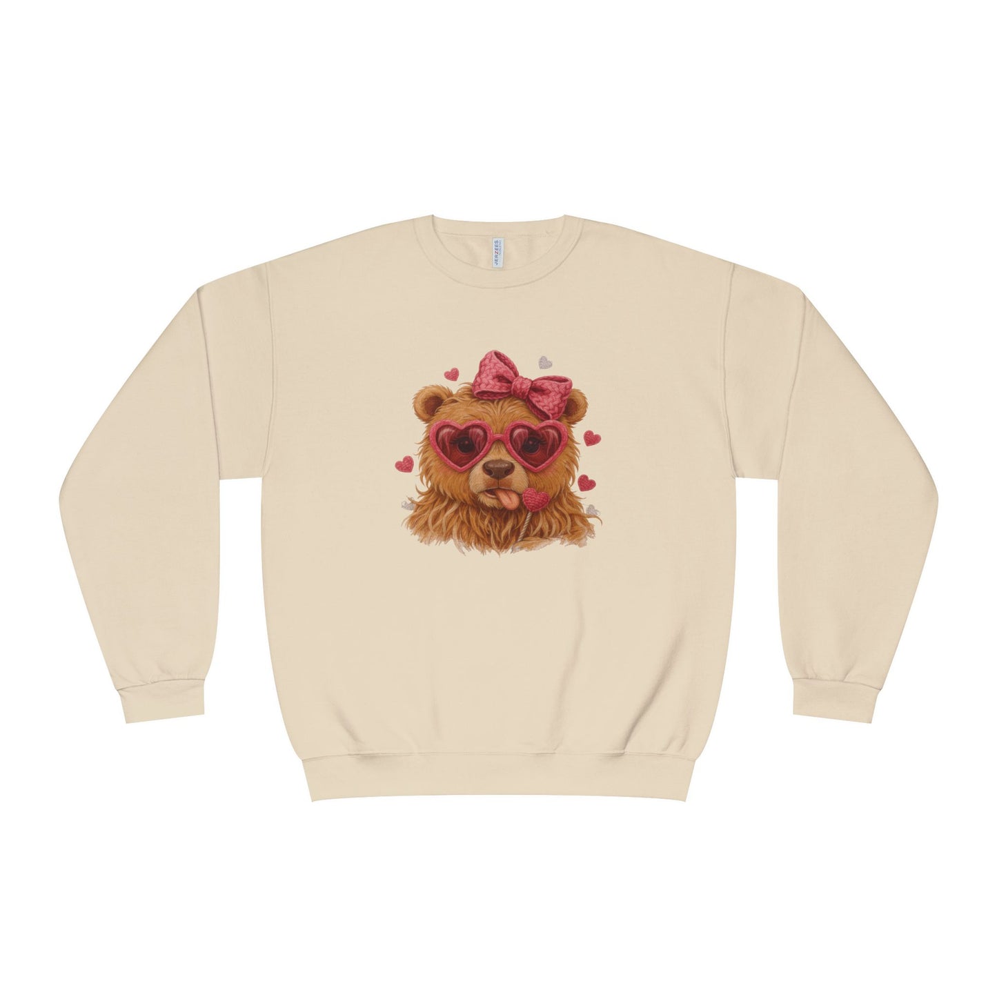 Bear with Heart Sunglasses Crewneck Sweatshirt