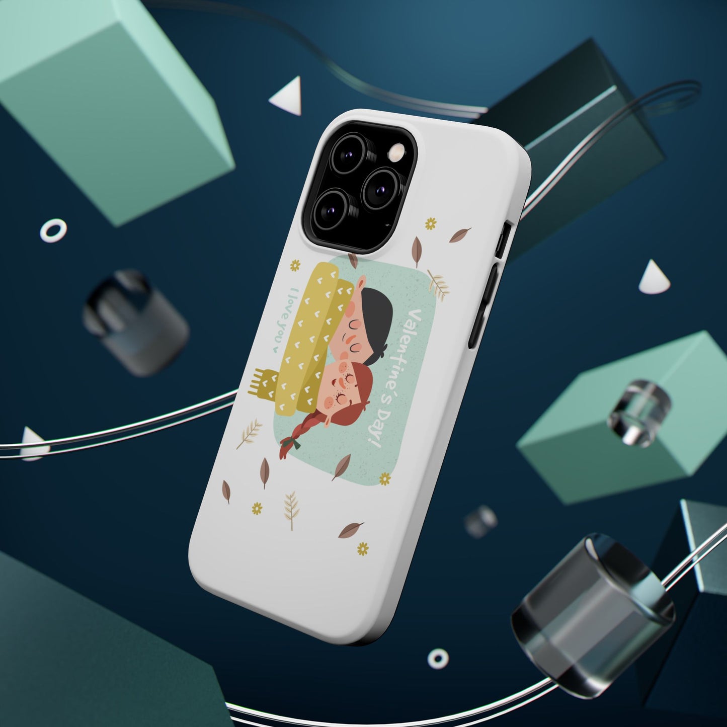 Valentine's Day Cute Couple Phone Case — Magnetic Impact-Resistant