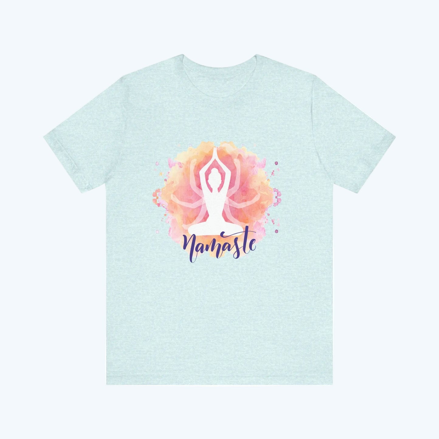 Namaste Yoga T-Shirt – Watercolor Lotus Meditation Tee