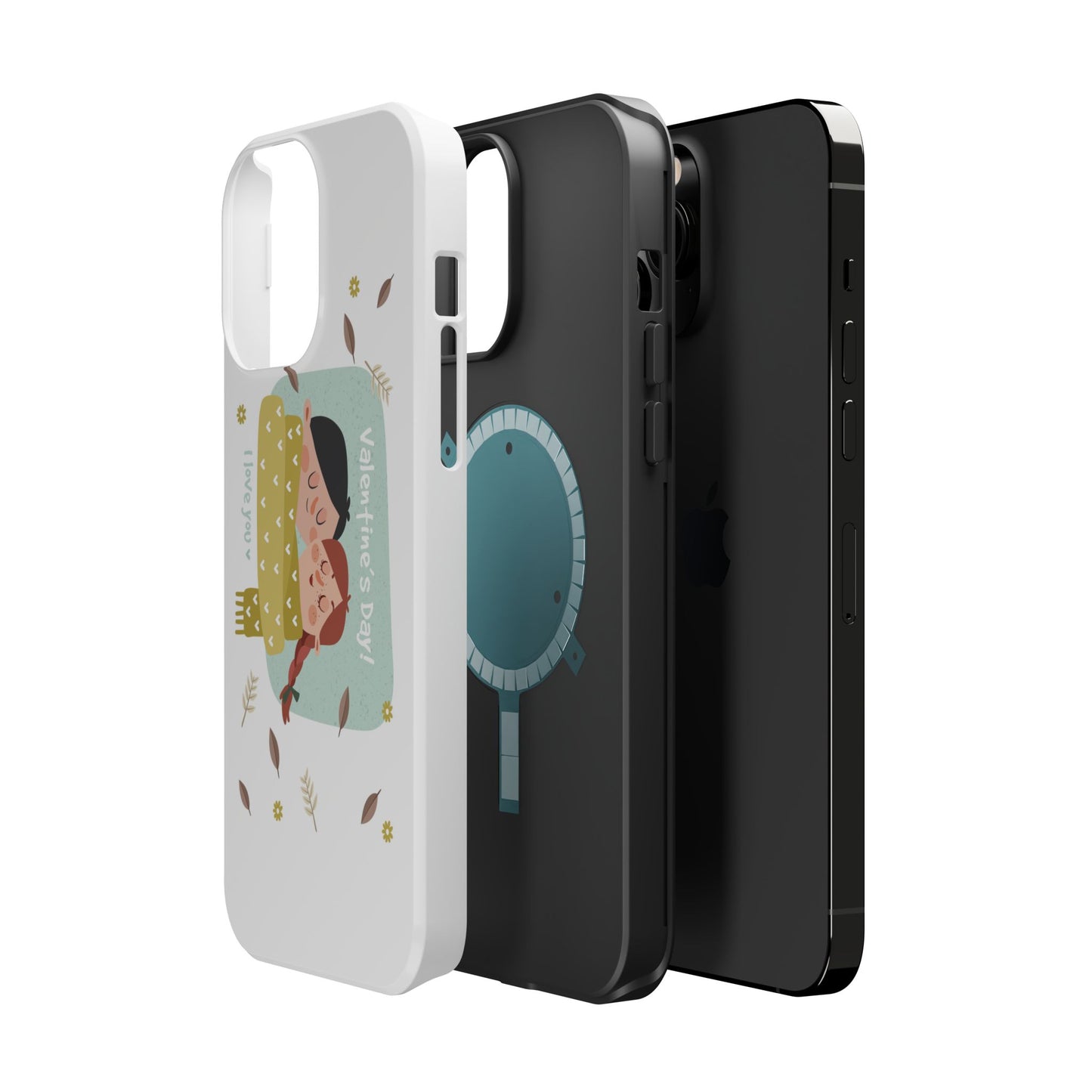 Valentine's Day Cute Couple Phone Case — Magnetic Impact-Resistant