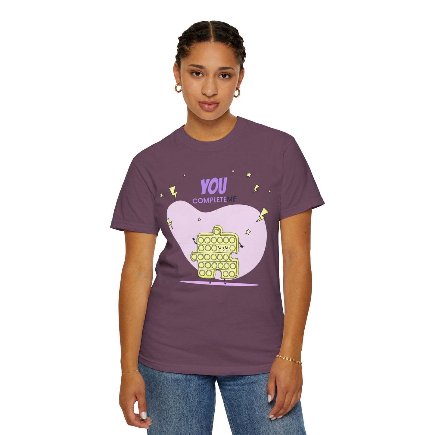 Pop It Puzzle T-Shirt — "You Complete Me" Cute Fidget Toy Graphic Tee