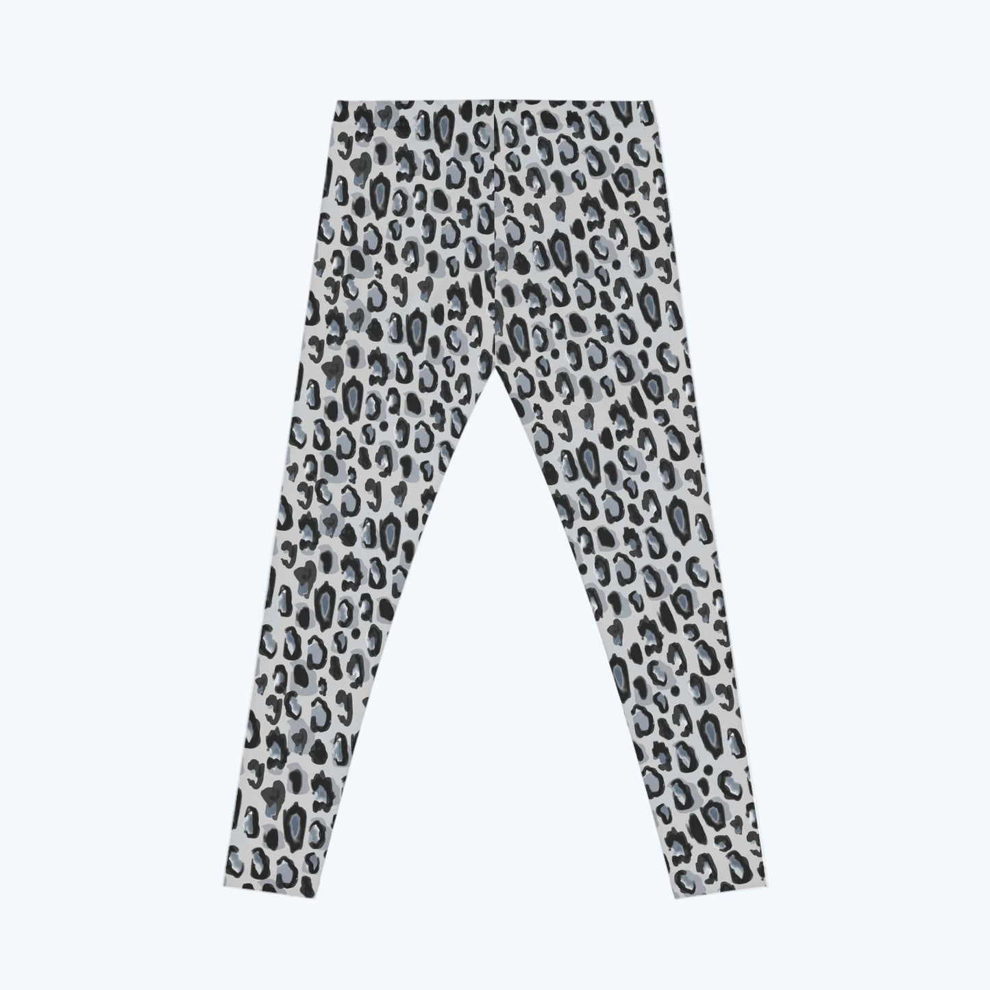 Leopard Print Women’s Leggings — Gray Animal Print Casual AOP