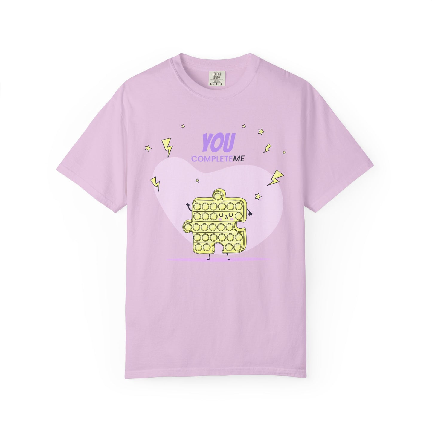 Pop It Puzzle T-Shirt — "You Complete Me" Cute Fidget Toy Graphic Tee
