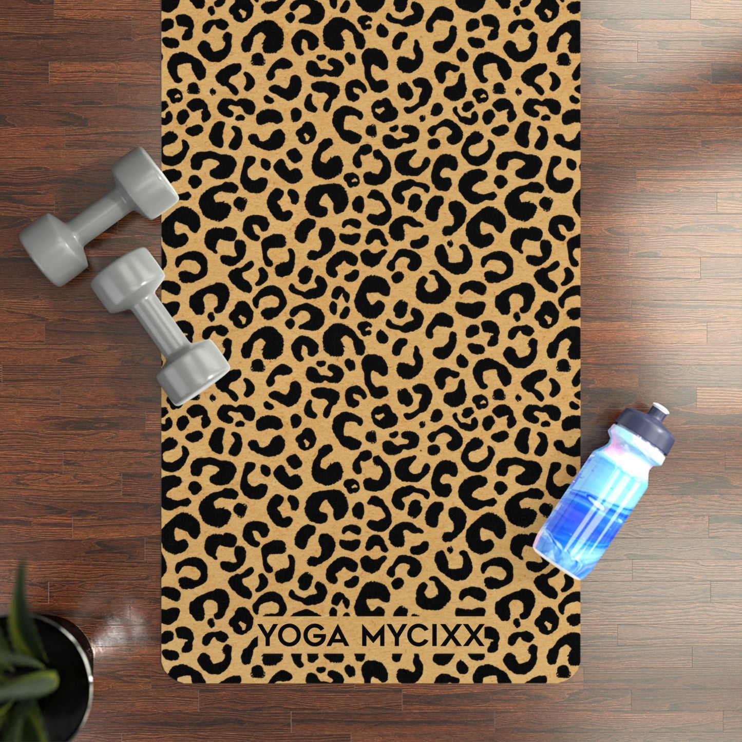 Leopard Print Rubber Yoga Mat — Non‑Slip Eco Fitness Mat