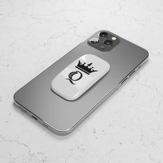 Queen Q Crown Phone Grip — Click-On Stand & Pop Socket