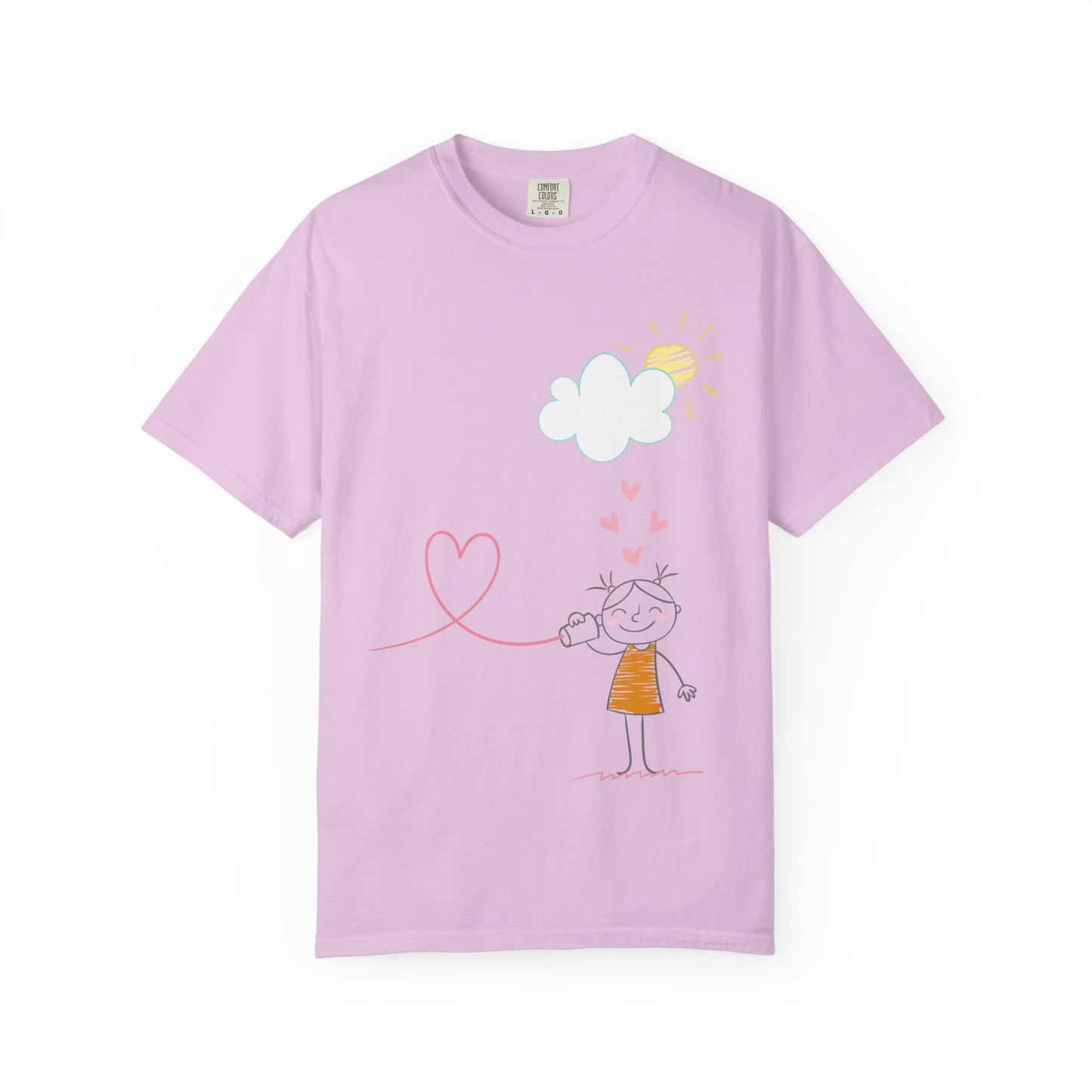 Kids Heart String T-Shirt — Cute Doodle Love Graphic Tee
