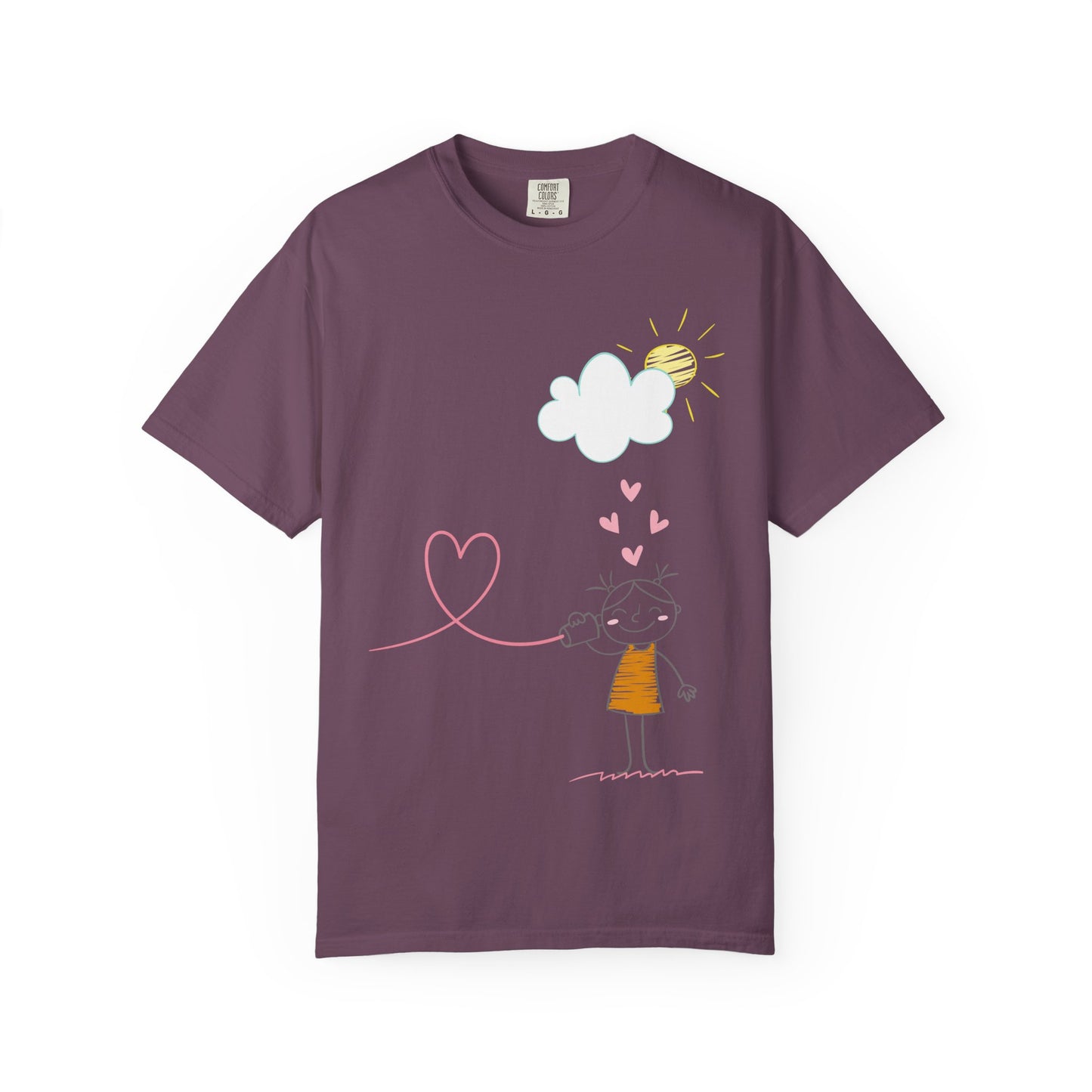 Kids Heart String T-Shirt — Cute Doodle Love Graphic Tee