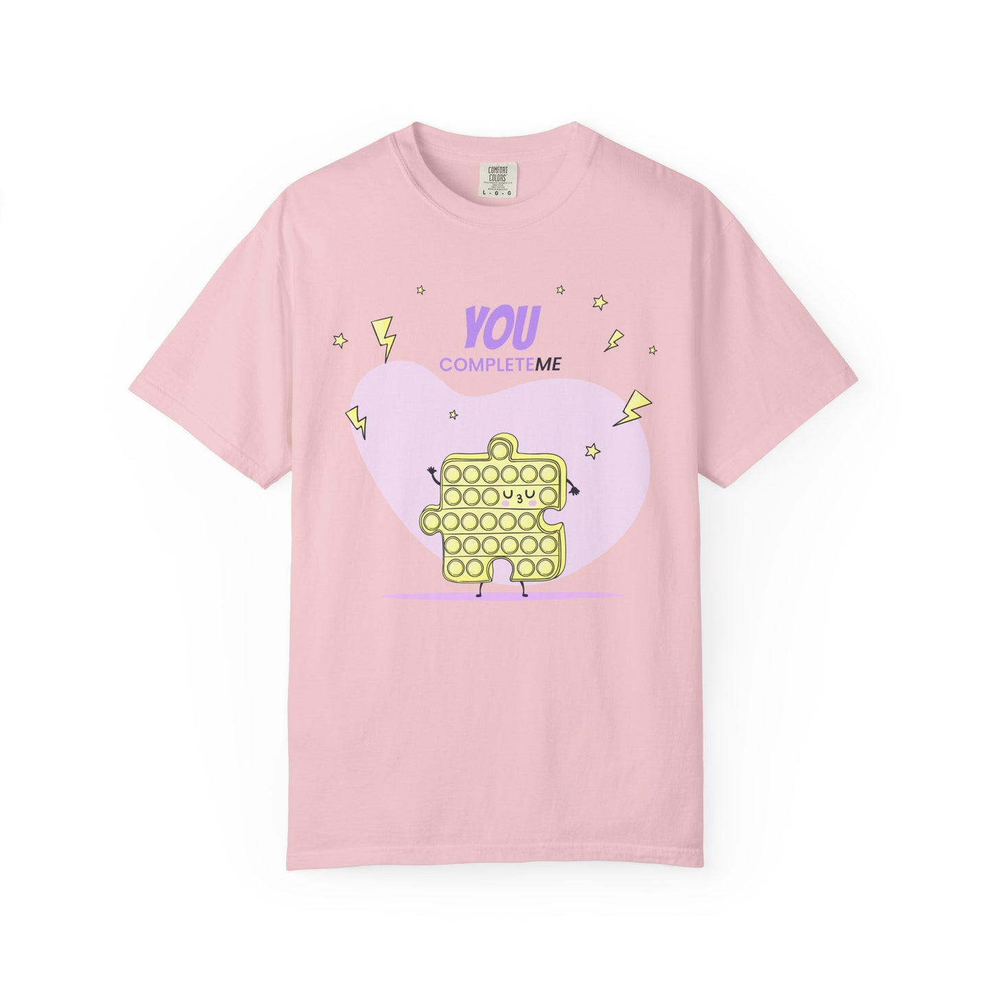 Pop It Puzzle T-Shirt — "You Complete Me" Cute Fidget Toy Graphic Tee