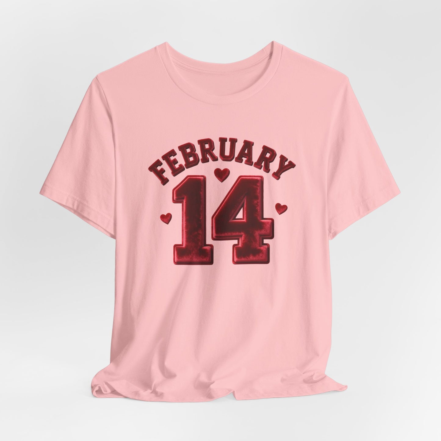 Valentine’s February 14 Tee — Retro Red Heart Date T-Shirt