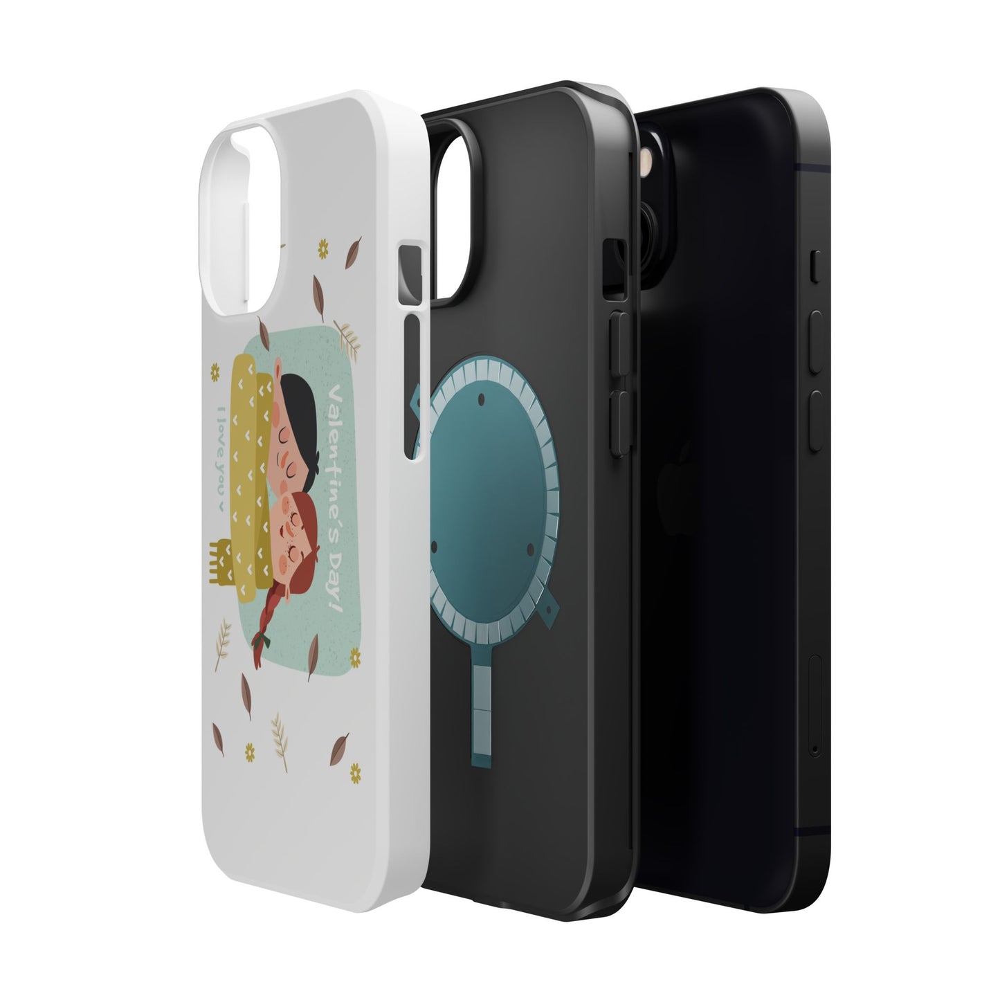 Valentine's Day Cute Couple Phone Case — Magnetic Impact-Resistant