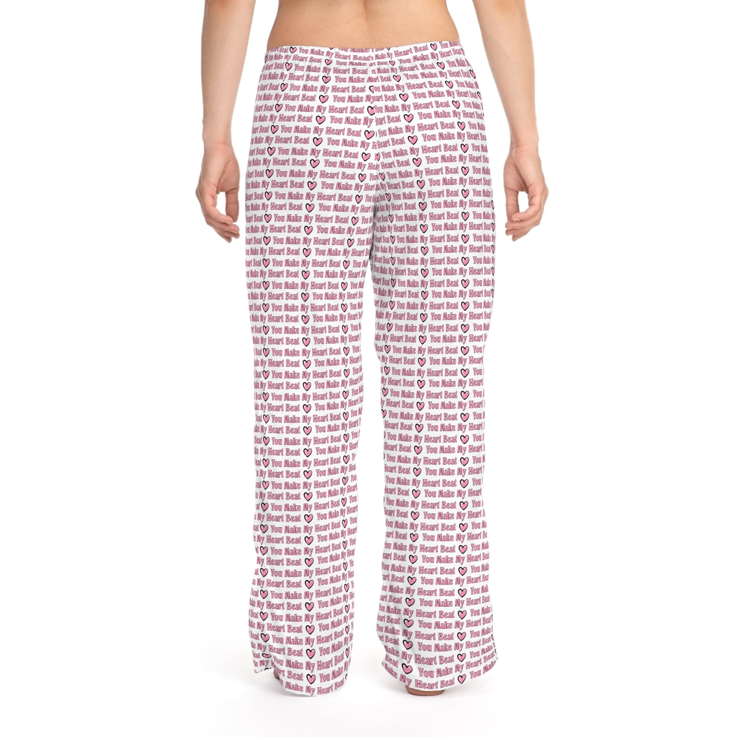 Women's 'Let's Stay Home' Cozy Pajama Pants - Pink All-Over Print