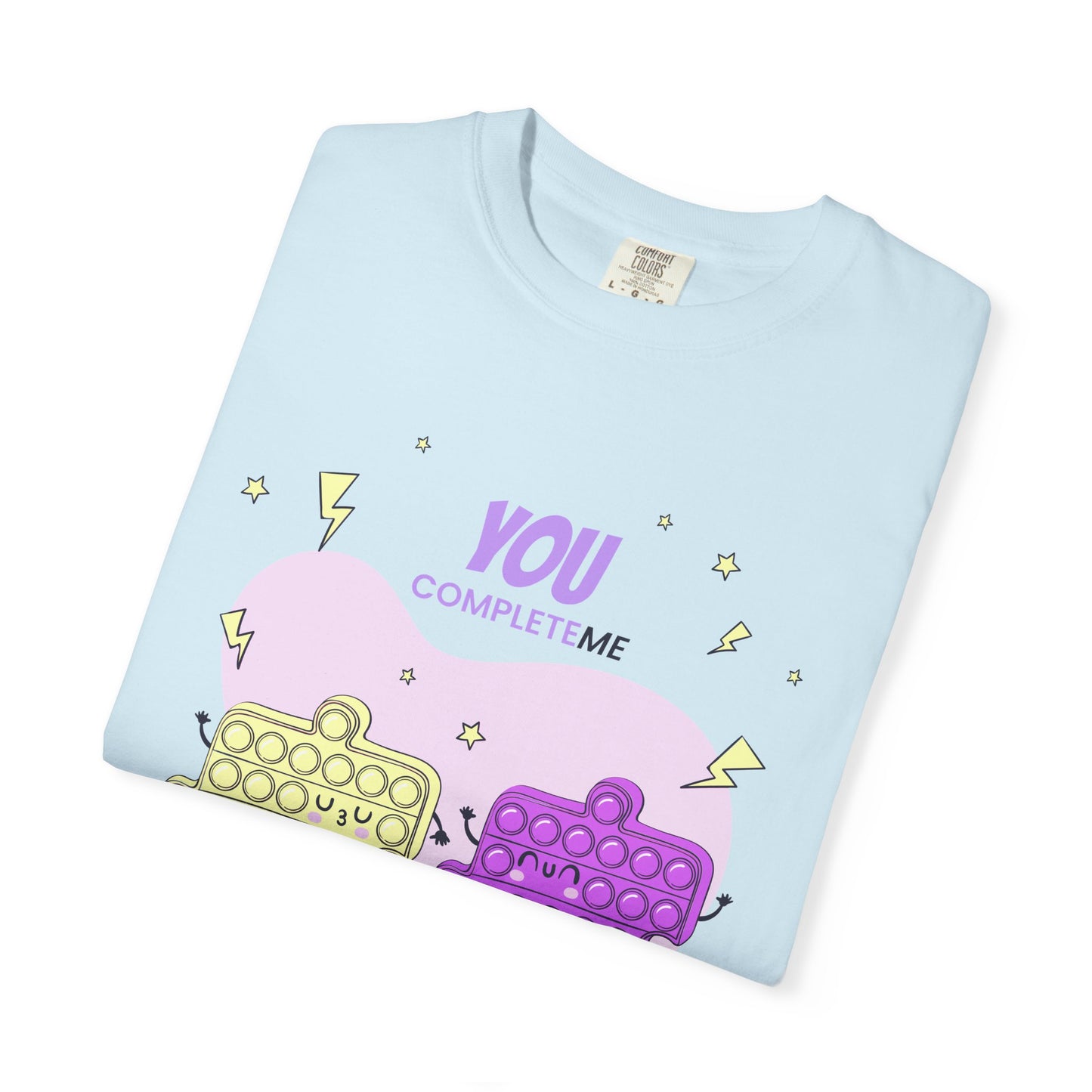 Puzzle Pop Fidget Tee — "You Complete Me" Cute Matching Puzzle Piece Shirt