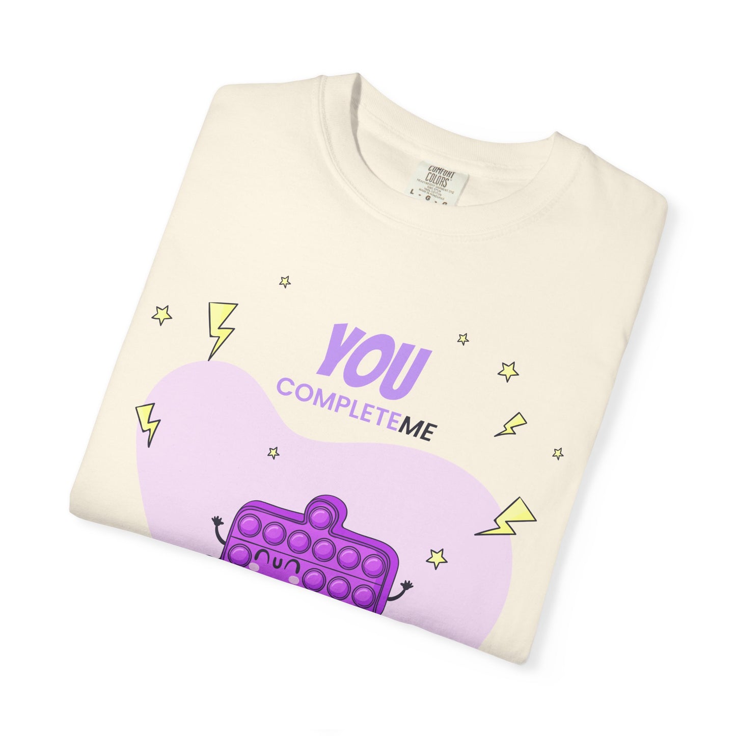 Pop It Heart T-Shirt – "You Complete Me" Cute Fidget Toy Graphic Tee