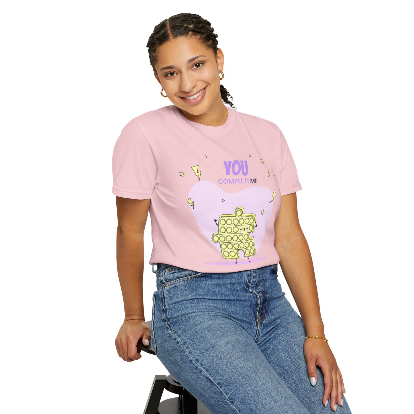 Pop It Puzzle T-Shirt — "You Complete Me" Cute Fidget Toy Graphic Tee