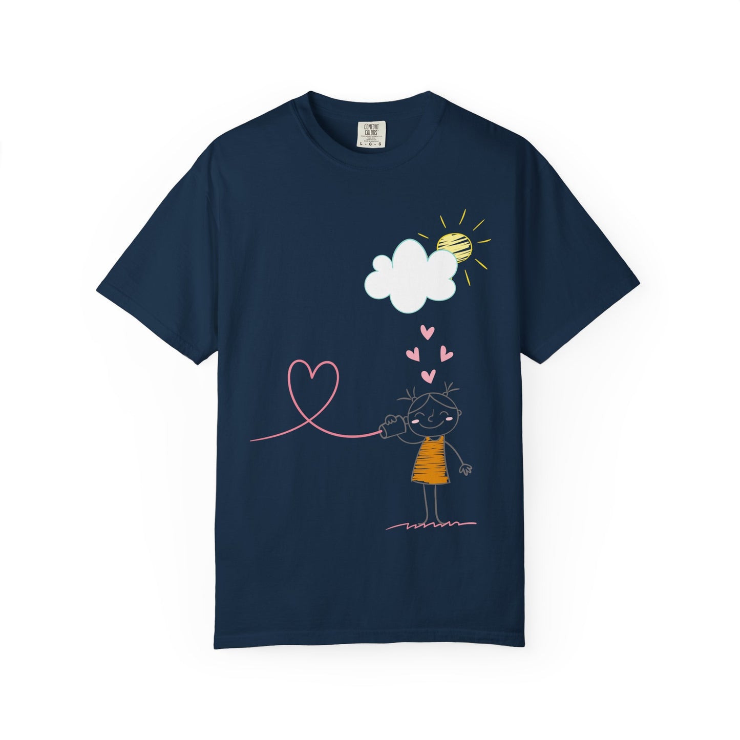 Kids Heart String T-Shirt — Cute Doodle Love Graphic Tee