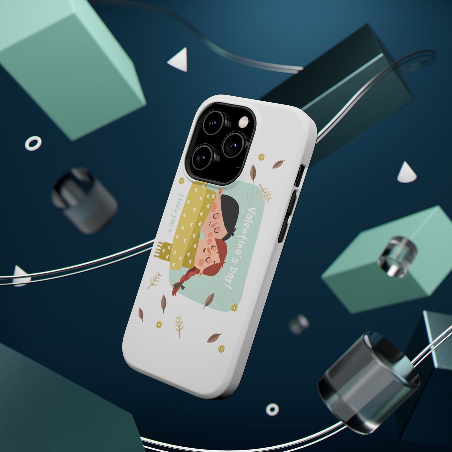 Valentine's Day Cute Couple Phone Case — Magnetic Impact-Resistant