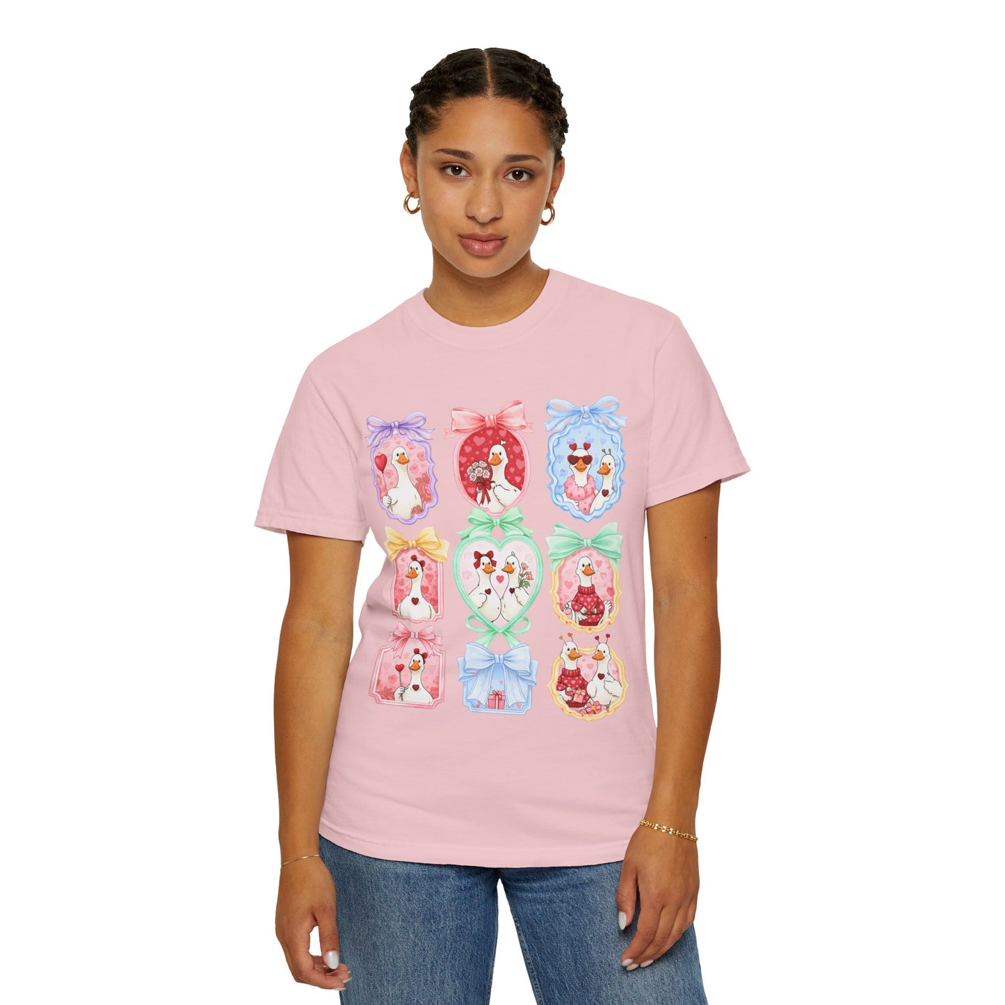 Cute Vintage Frame Dogs T-Shirt — Whimsical Pastel Puppy Art Tee