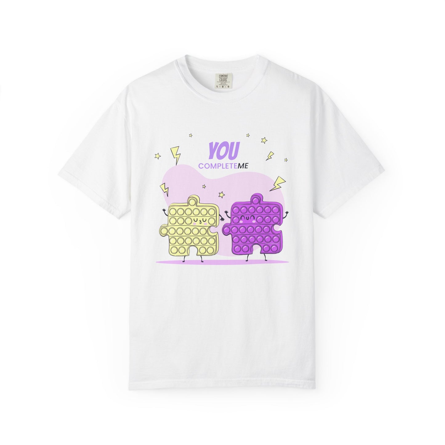 Puzzle Pop Fidget Tee — "You Complete Me" Cute Matching Puzzle Piece Shirt