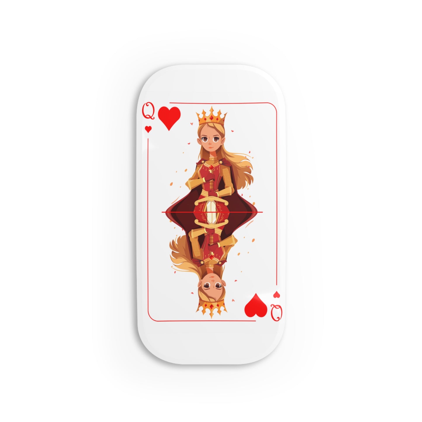 Queen of Hearts Phone Grip — Playing Card Phone Click-On Grip