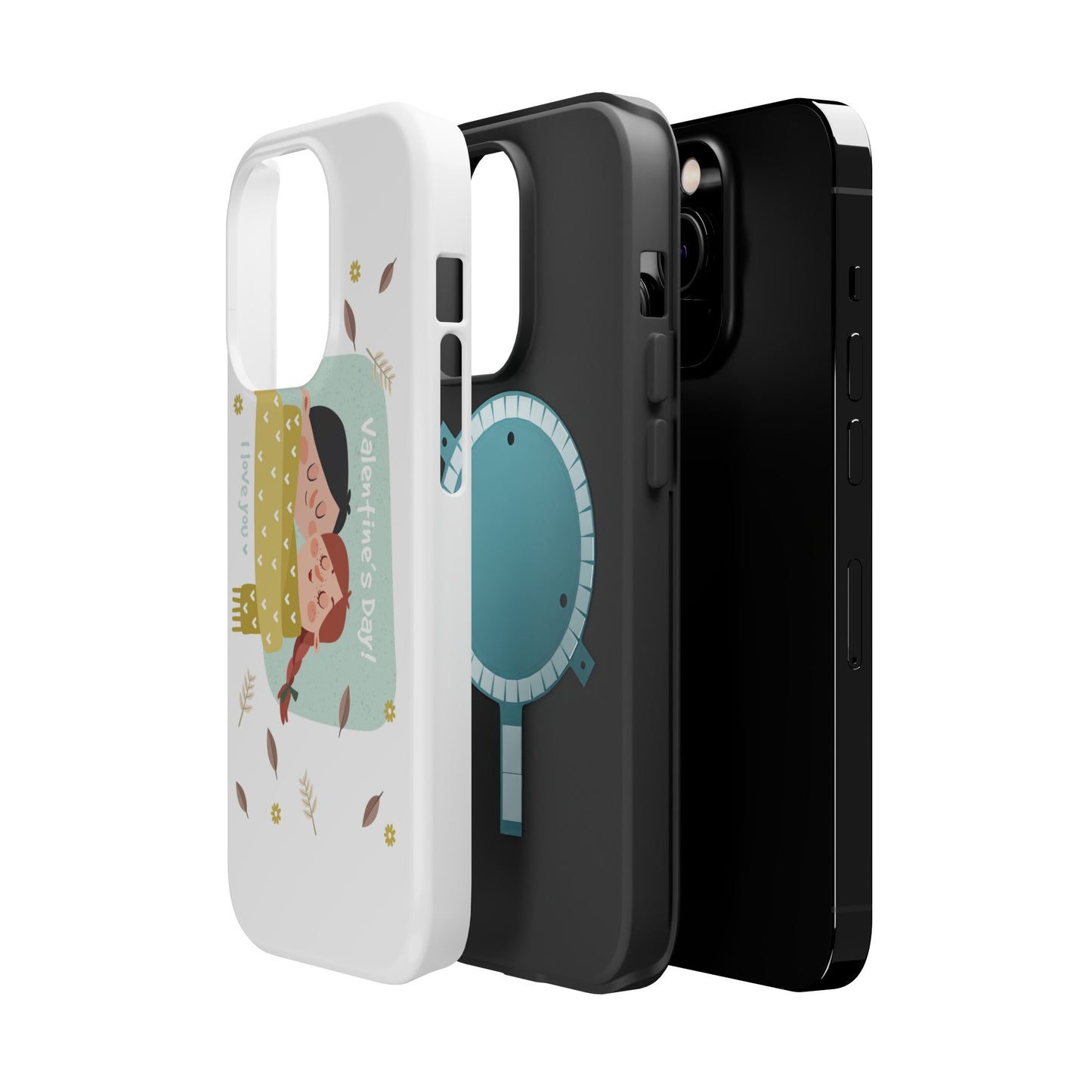 Valentine's Day Cute Couple Phone Case — Magnetic Impact-Resistant